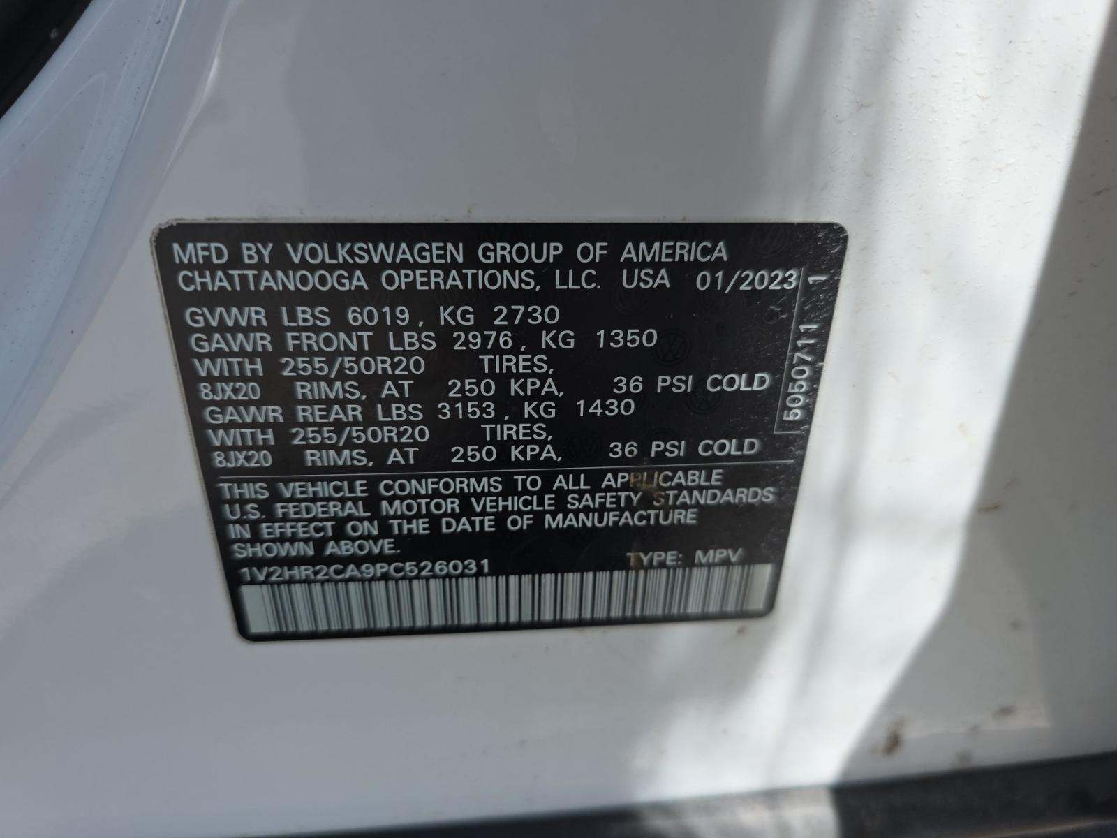 2023 Volkswagen Atlas 3.6L SE AWD