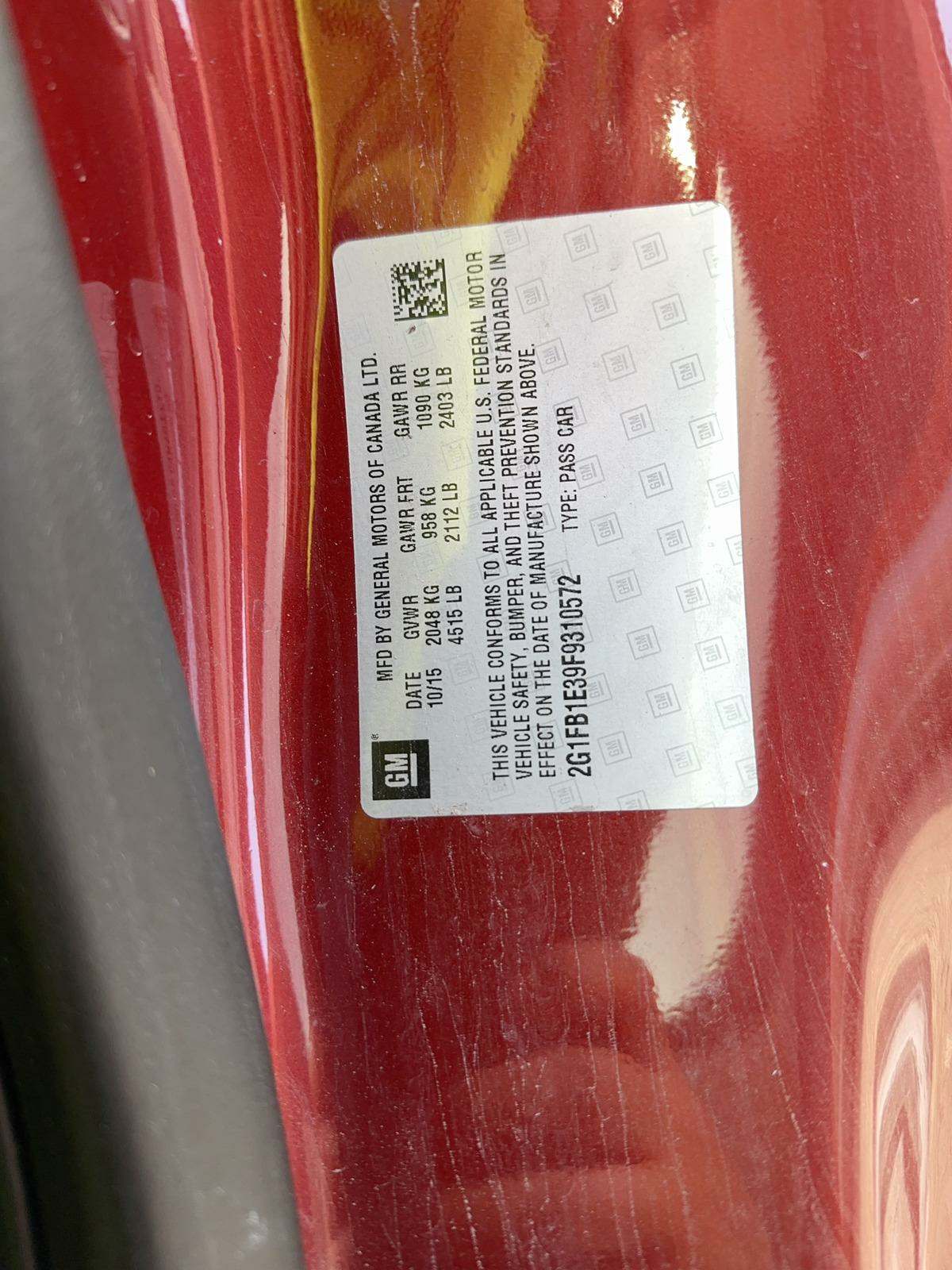 2015 Chevrolet Camaro LS RWD