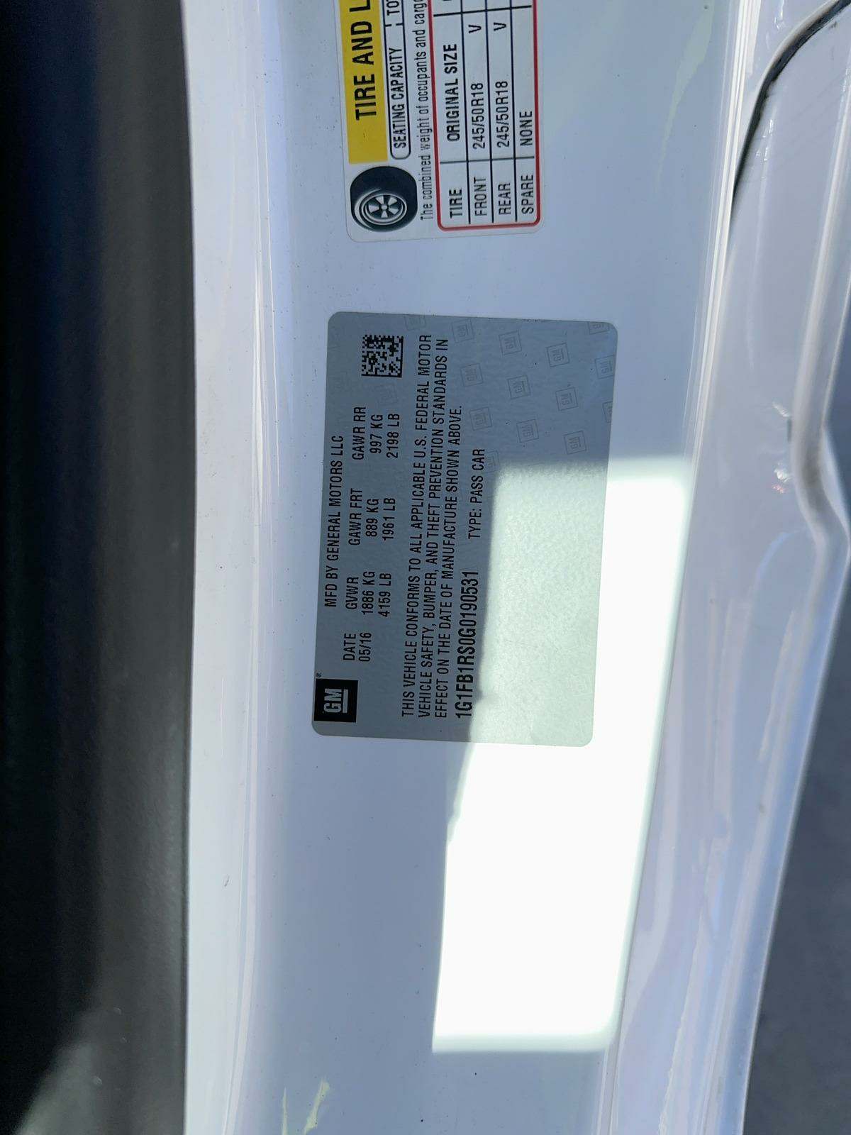 2016 Chevrolet Camaro 1LT RWD