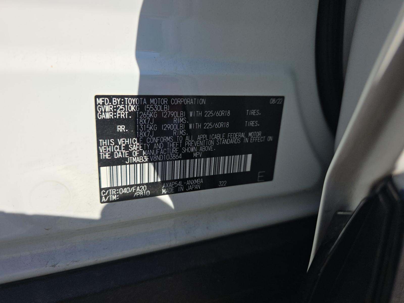 2022 Toyota RAV4 Prime SE AWD