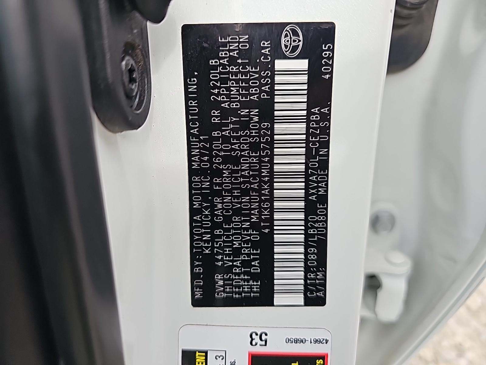 2021 Toyota Camry XSE FWD