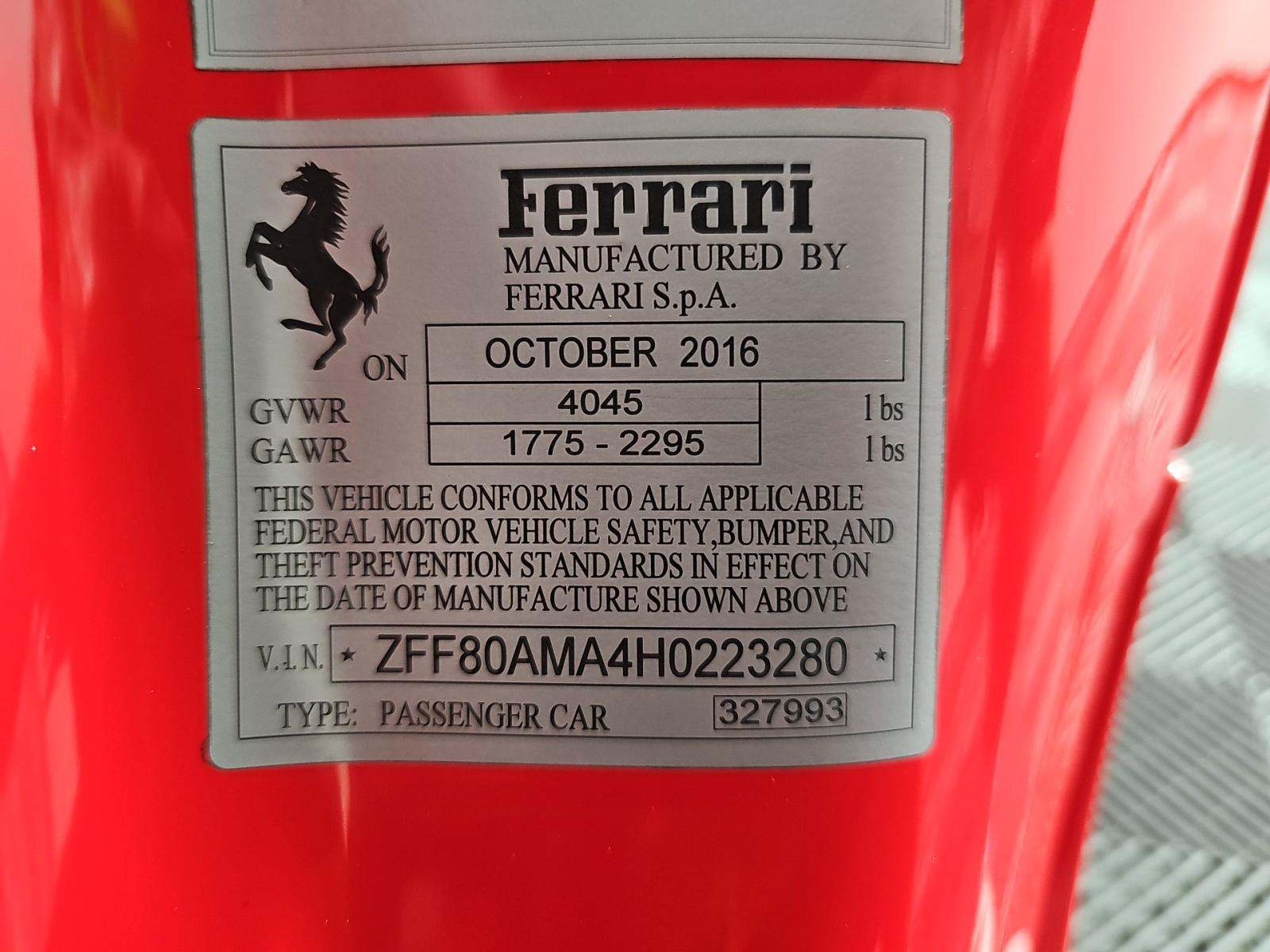 2017 Ferrari 488 Base RWD