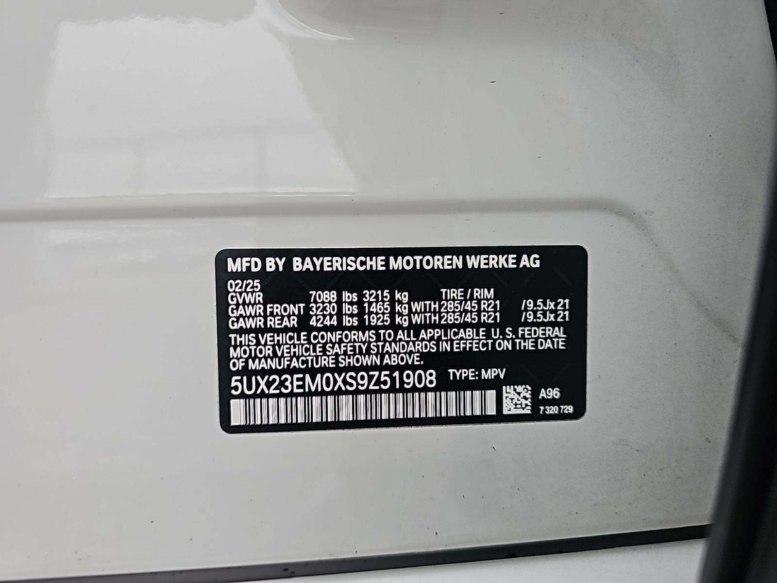 2025 BMW X7 xDrive40i AWD