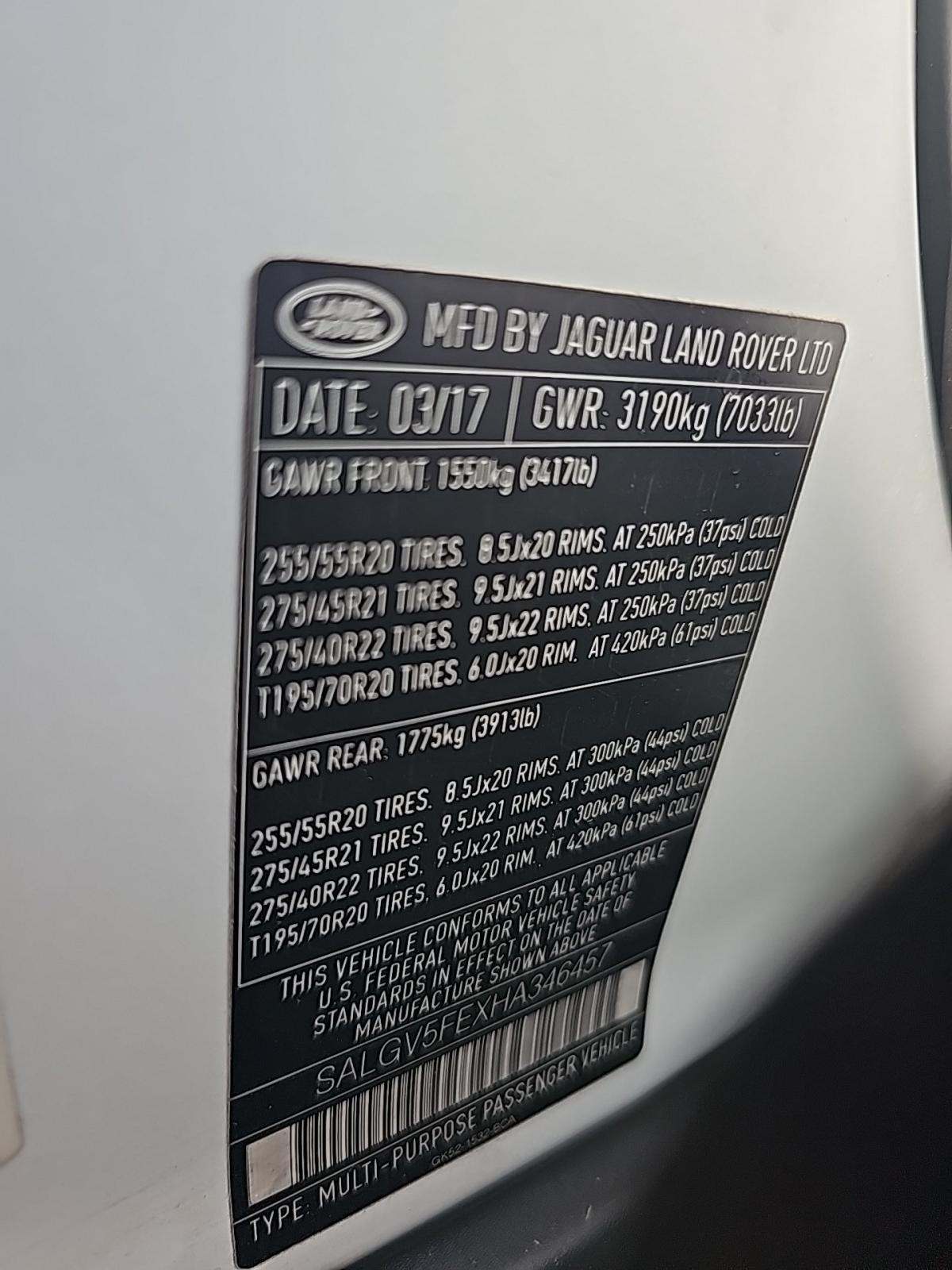 2017 Land Rover Range Rover Autobiography LWB AWD