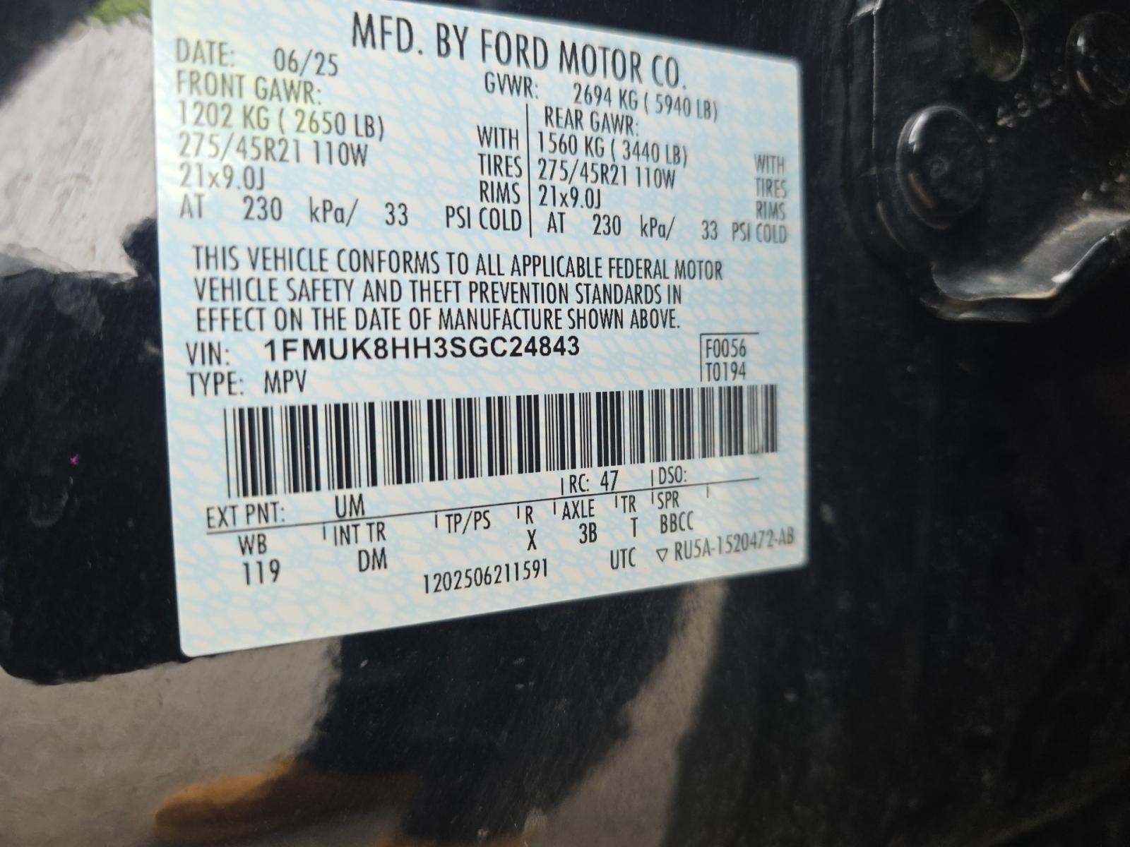 2025 Ford Explorer Platinum AWD