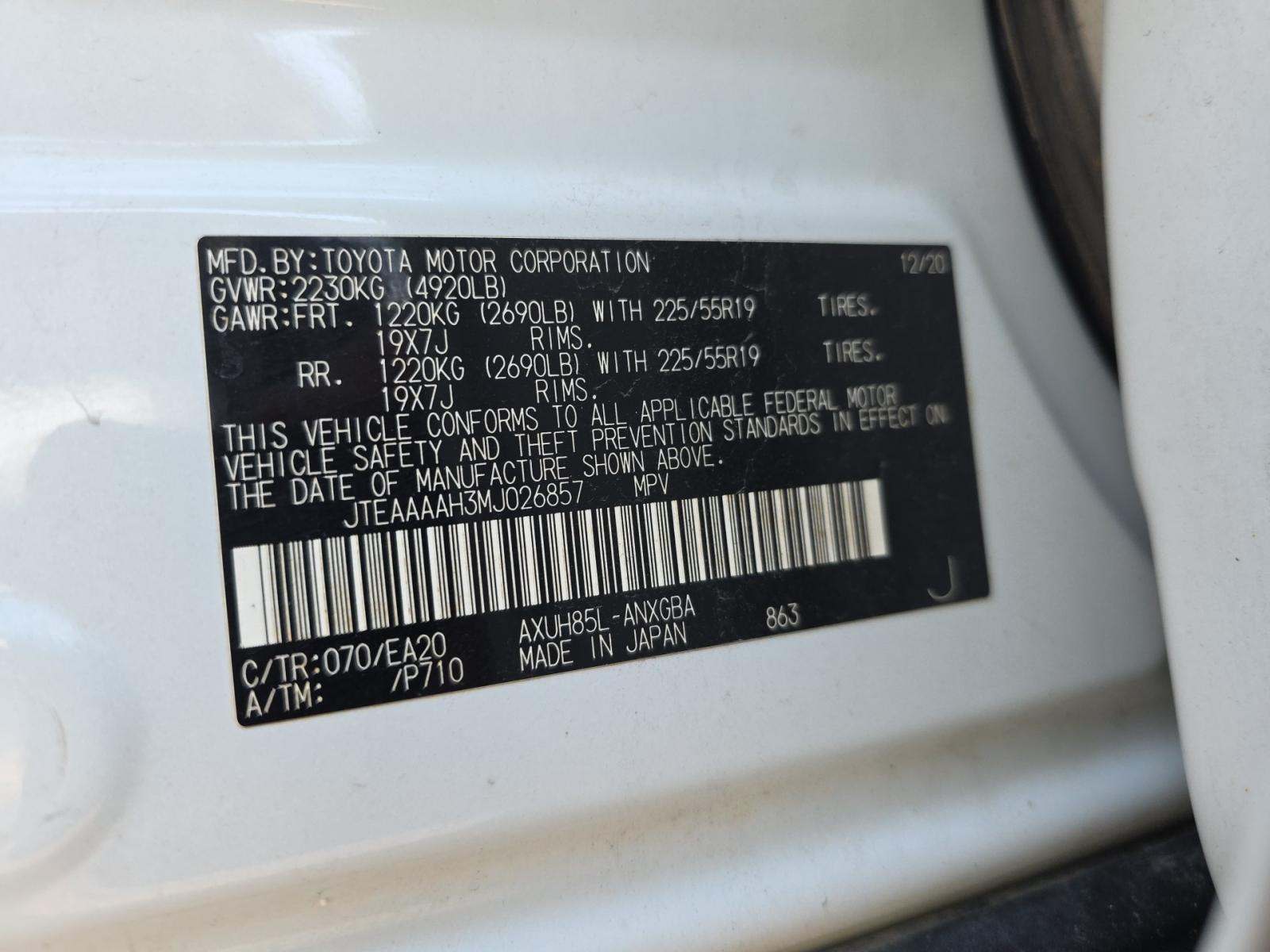 2021 Toyota Venza XLE AWD