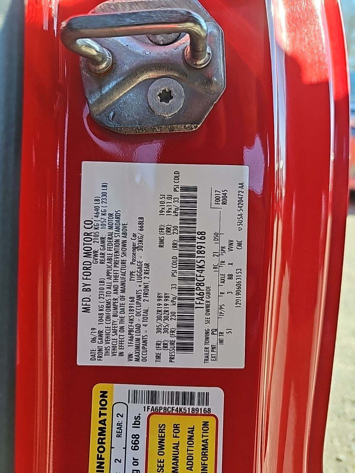 2019 Ford Mustang GT Premium RWD