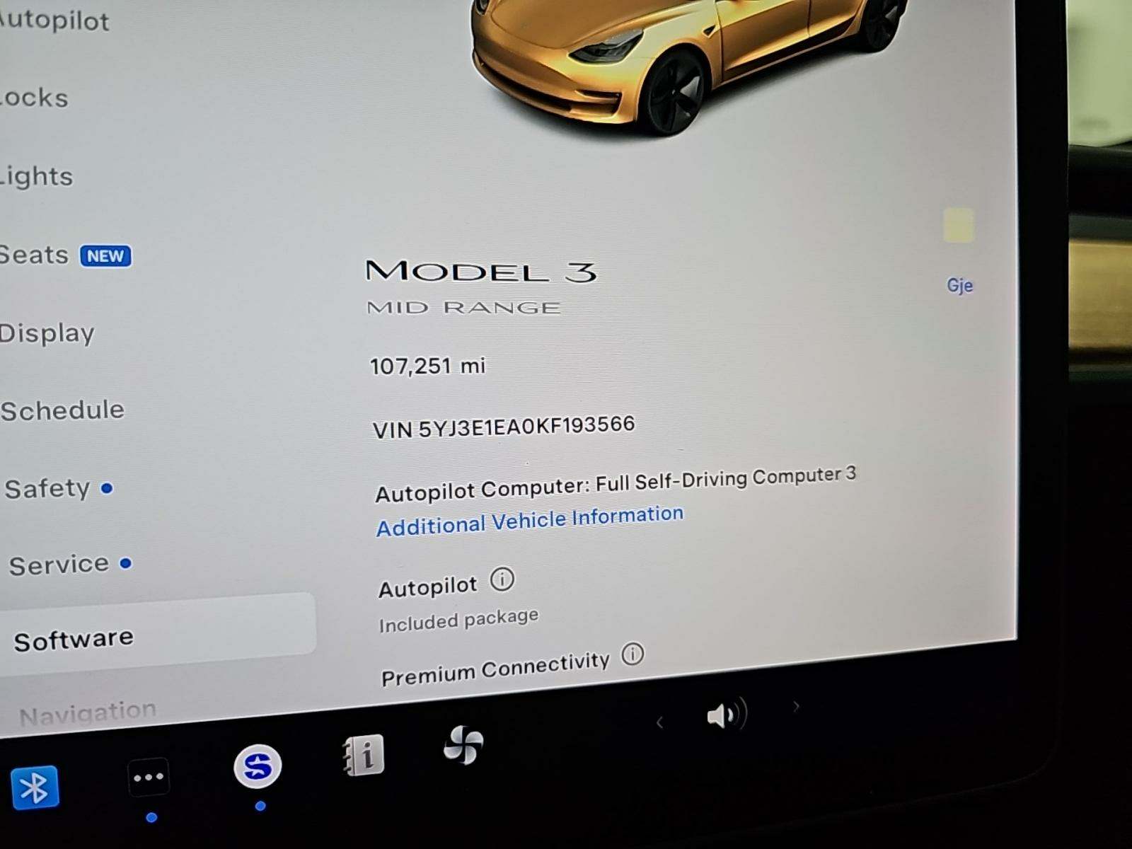 2019 Tesla Model 3 Mid Range RWD