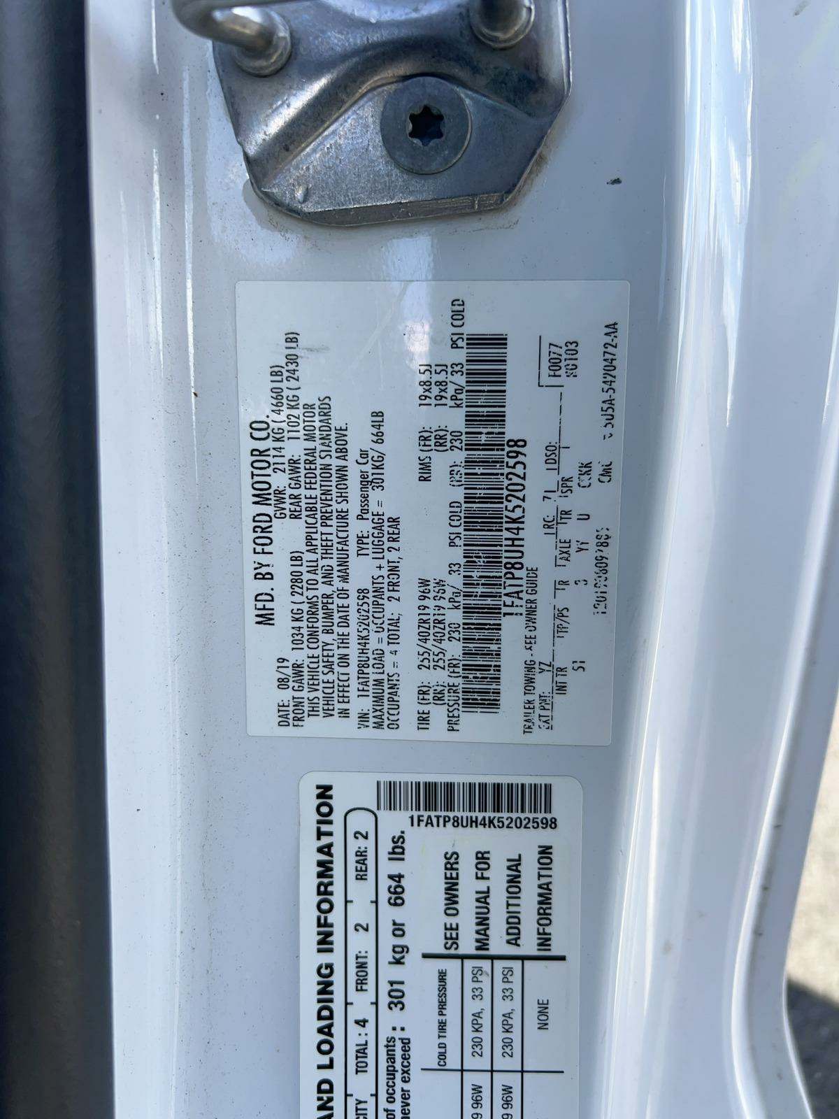 2019 Ford Mustang EcoBoost Premium RWD