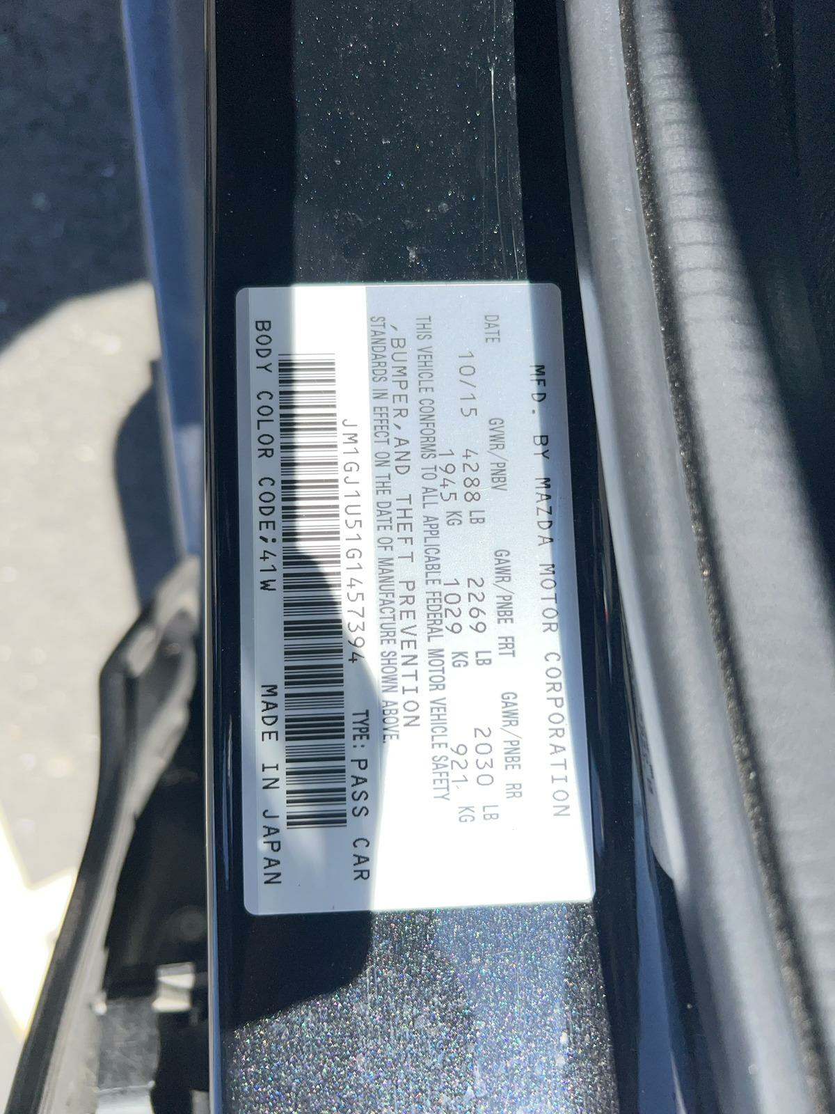 2016 MAZDA MAZDA6 Sport FWD