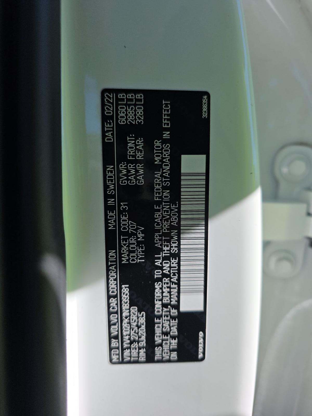 2022 Volvo XC90 T5 Momentum AWD