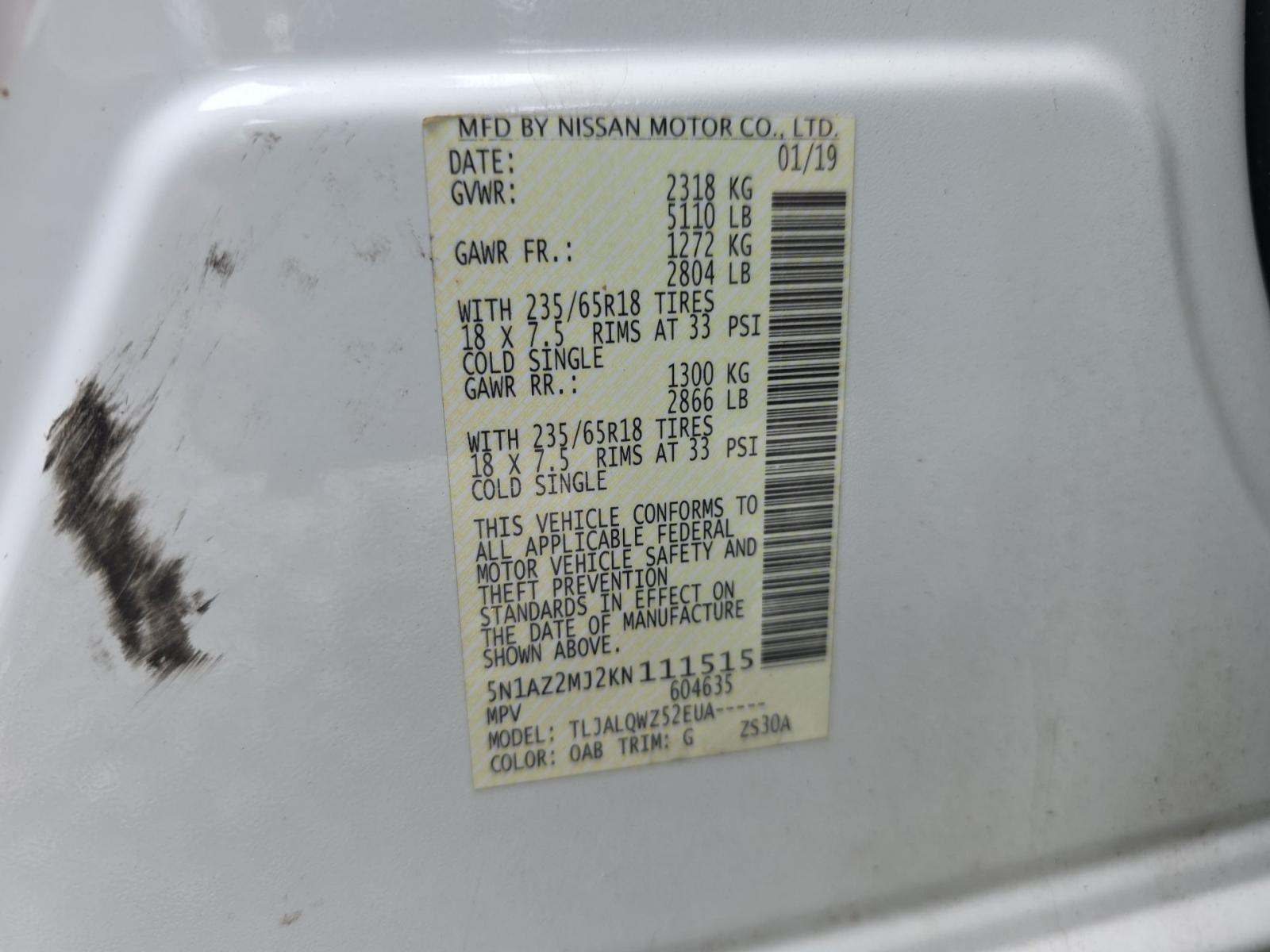 2019 Nissan Murano SV FWD