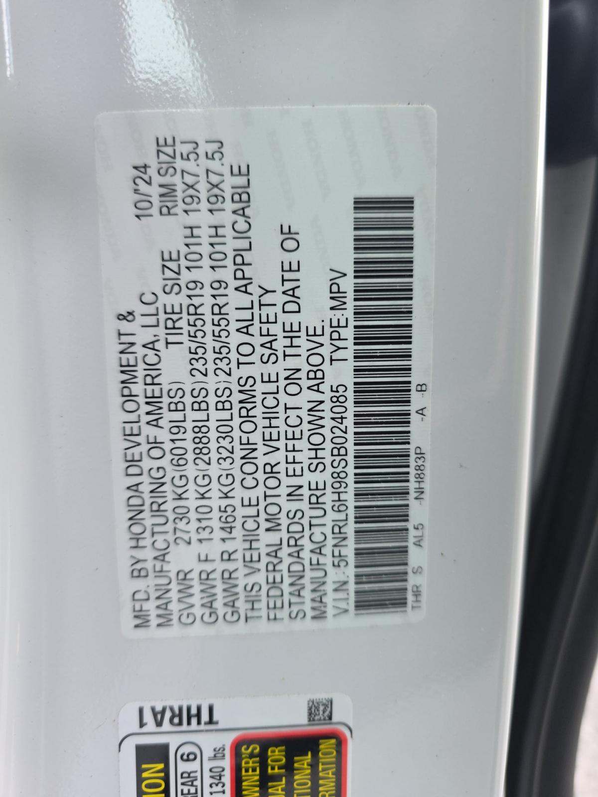 2025 Honda Odyssey Elite FWD