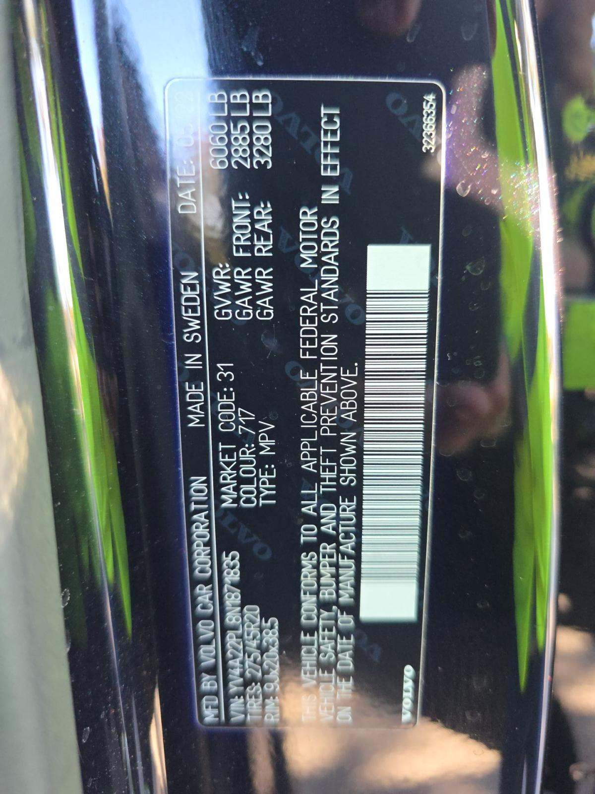 2022 Volvo XC90 T6 Inscription AWD