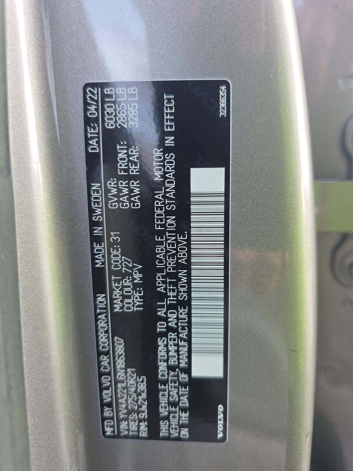 2022 Volvo XC90 T6 Inscription AWD