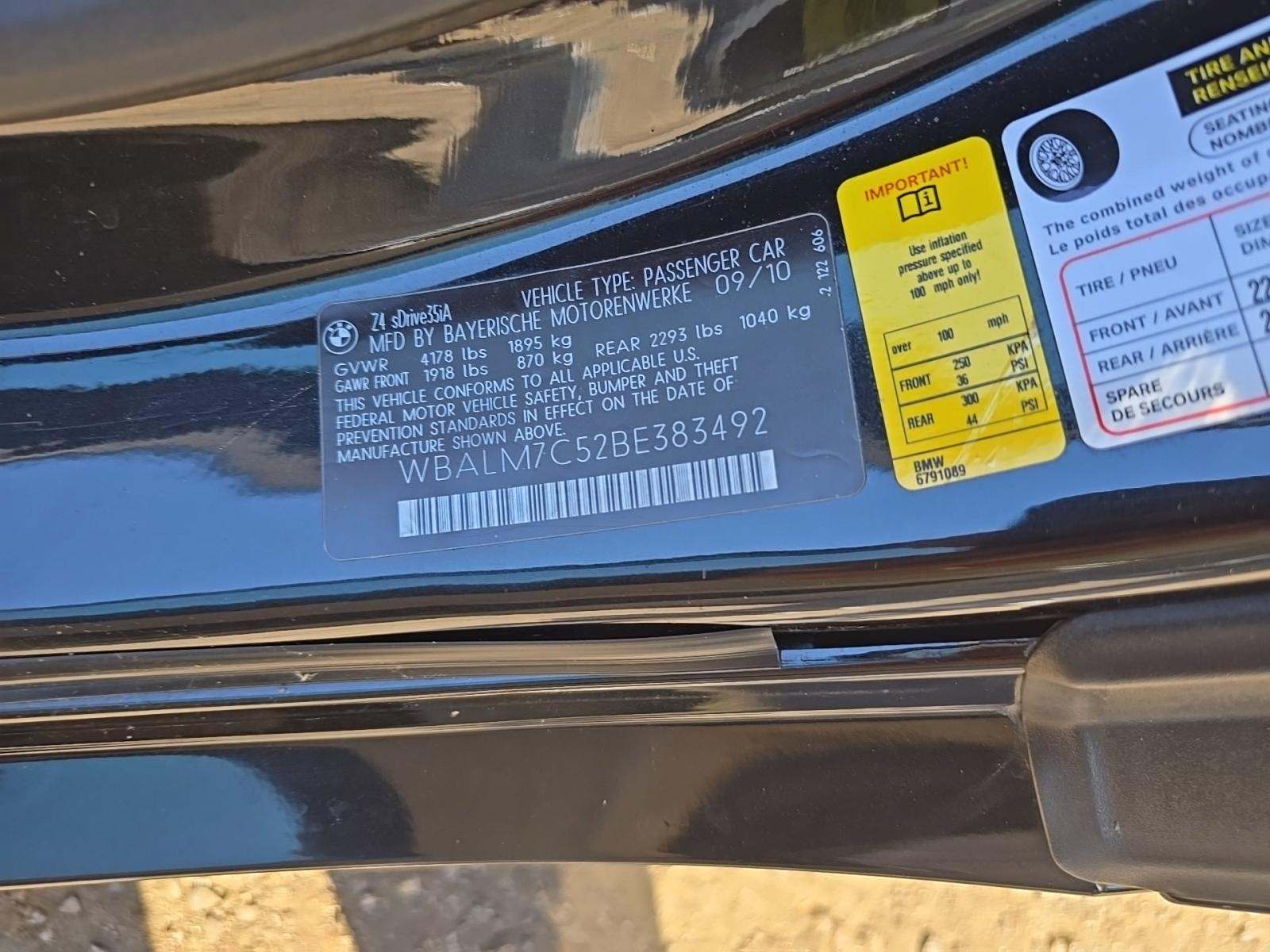 2011 BMW Z4 sDrive35i RWD