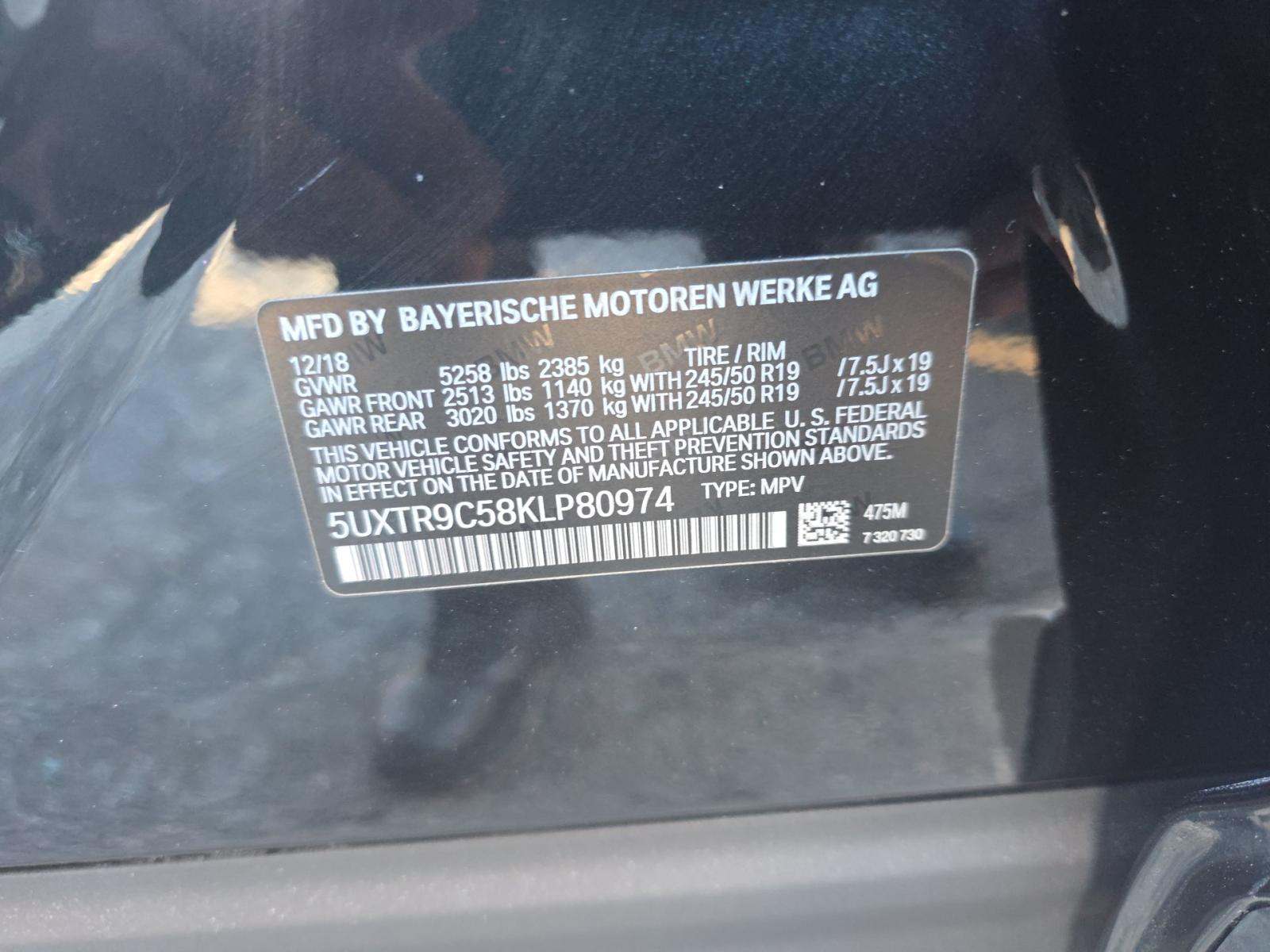 2019 BMW X3 xDrive30i AWD