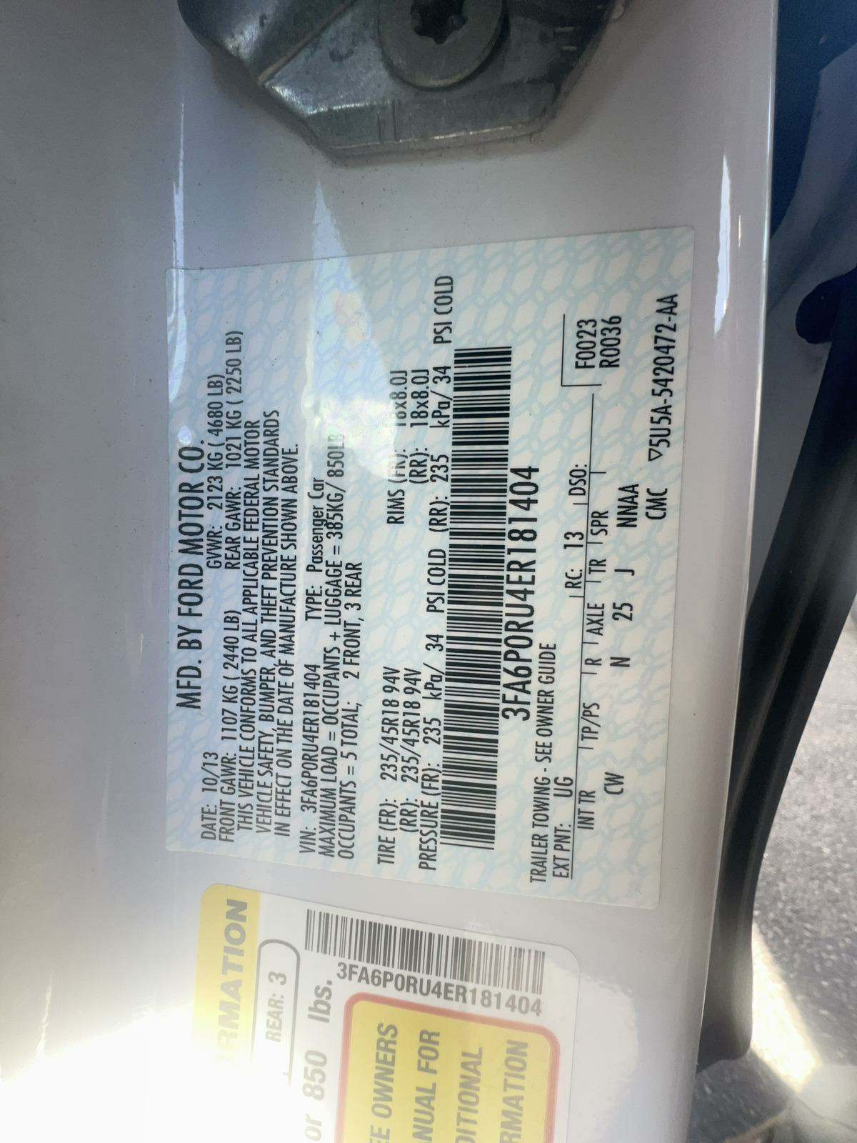 2014 Ford Fusion Hybrid Titanium FWD