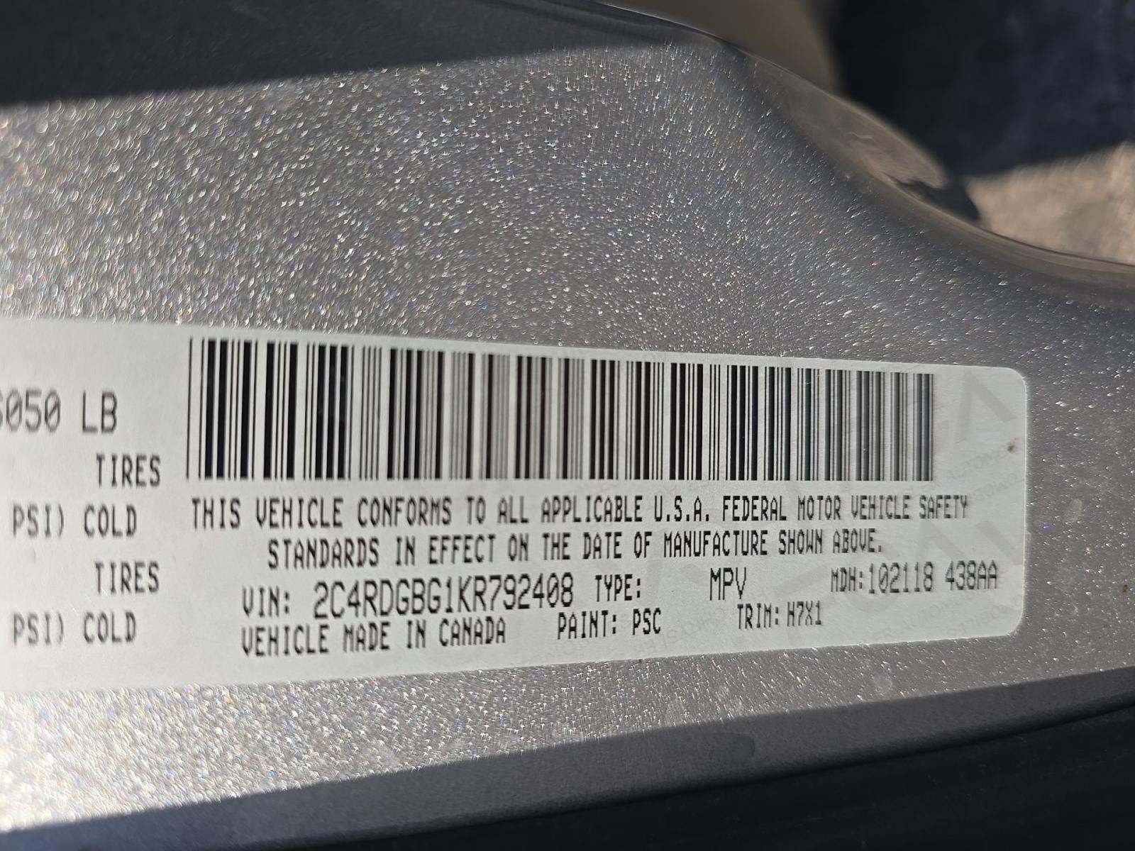 2019 Dodge Grand Caravan SE FWD