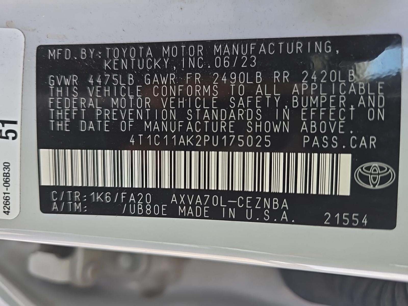 2023 Toyota Camry LE FWD