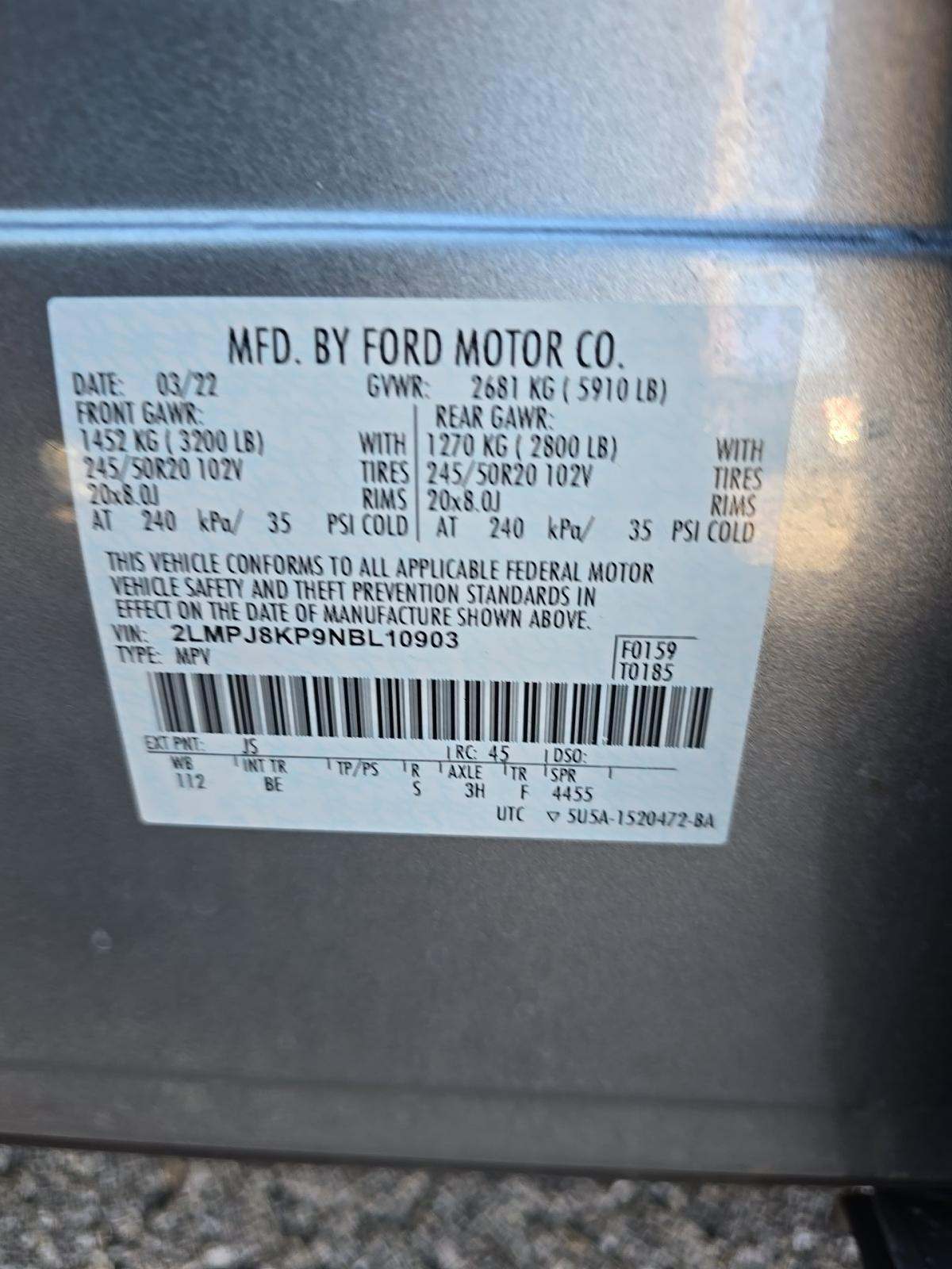 2022 Lincoln Nautilus Reserve AWD