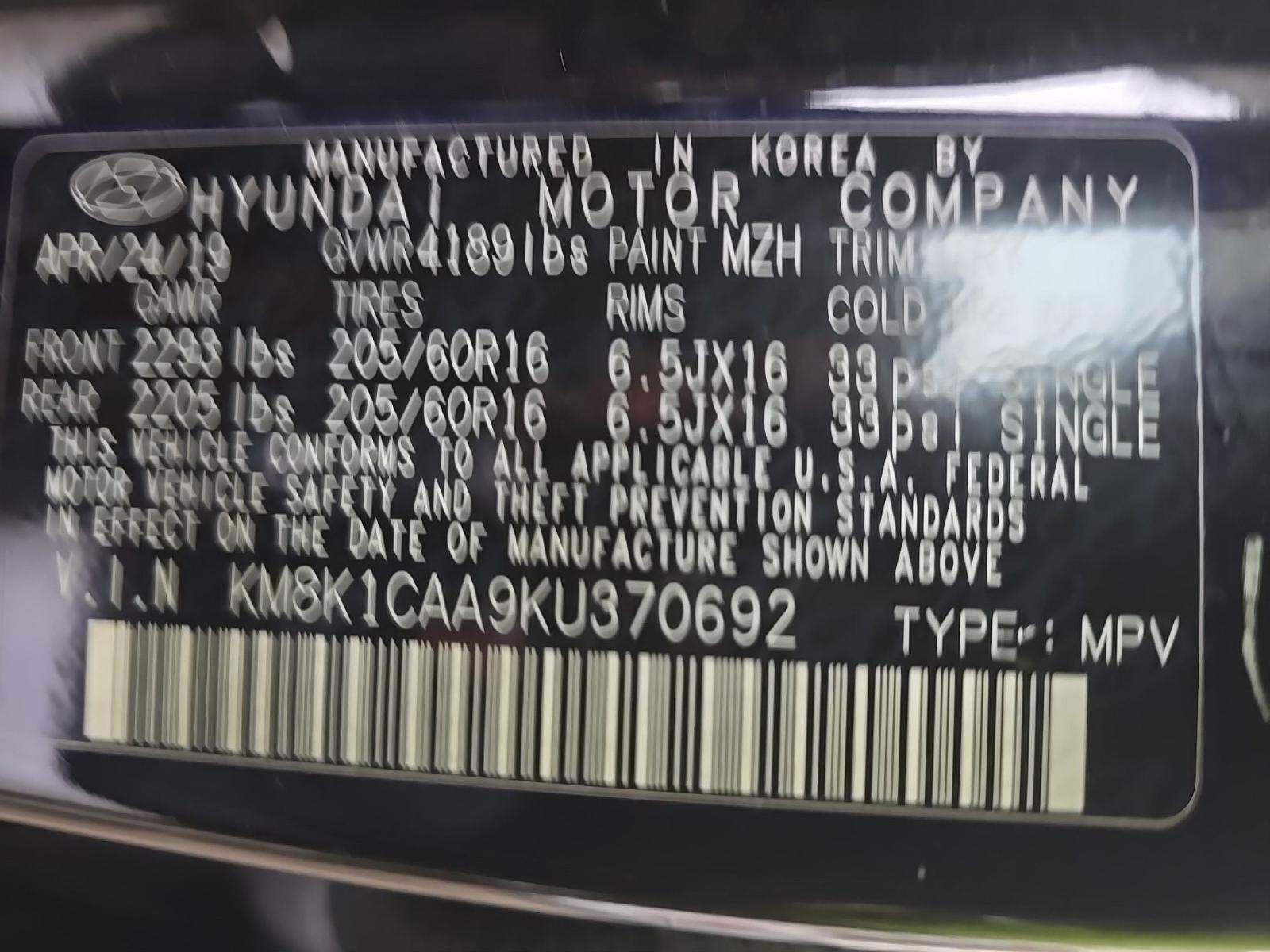 2019 Hyundai Kona SE AWD