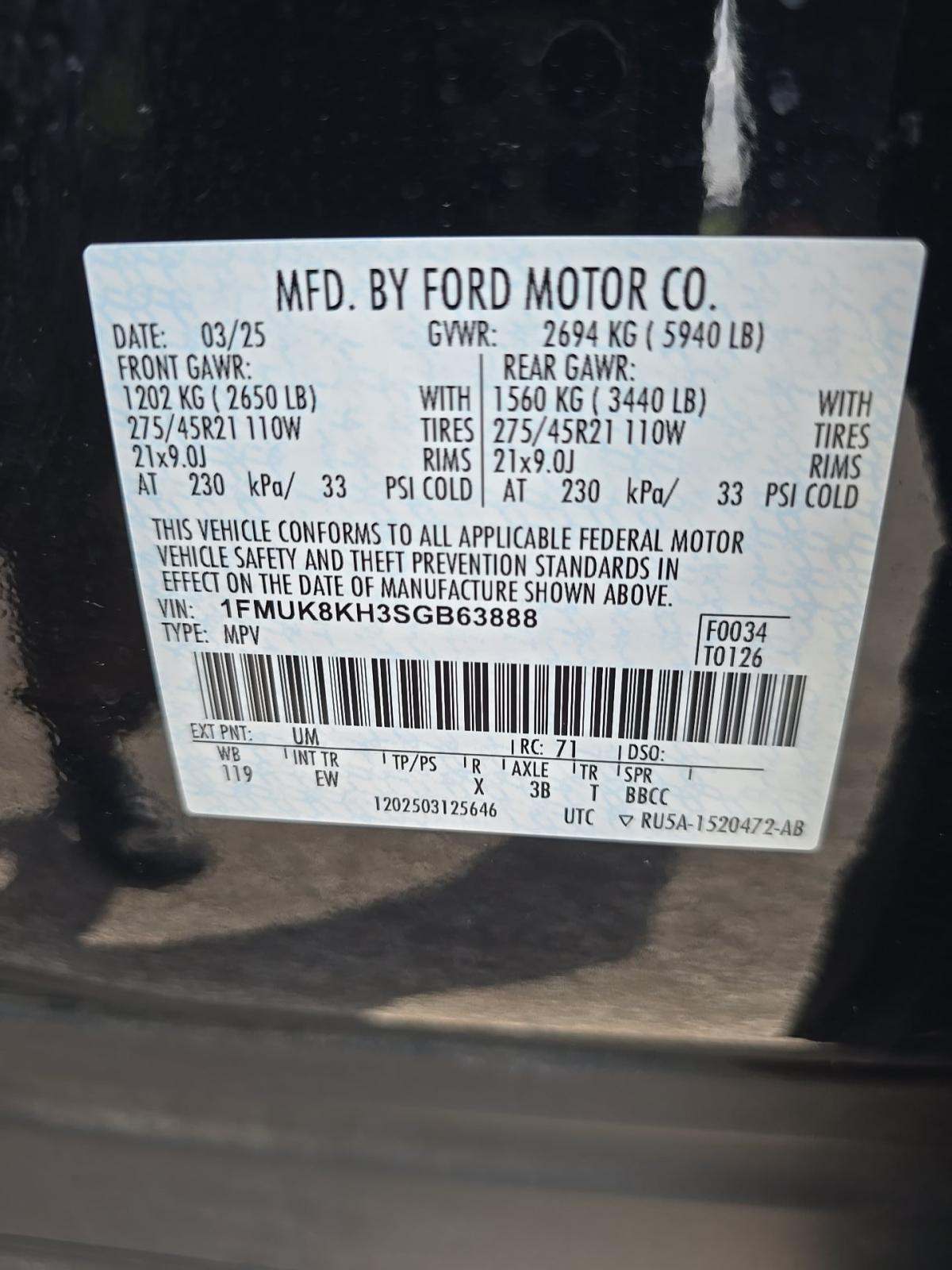 2025 Ford Explorer ST-Line AWD