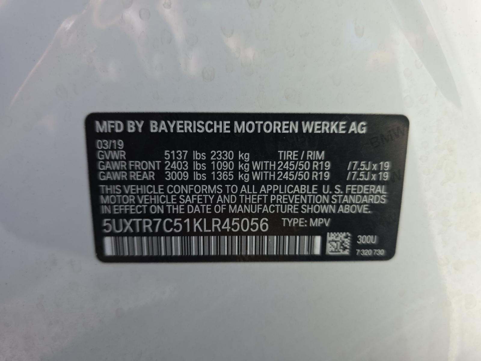 2019 BMW X3 sDrive30i RWD