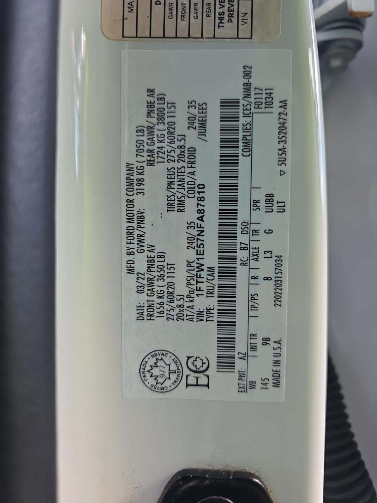 2022 Ford F-150 Platinum AWD