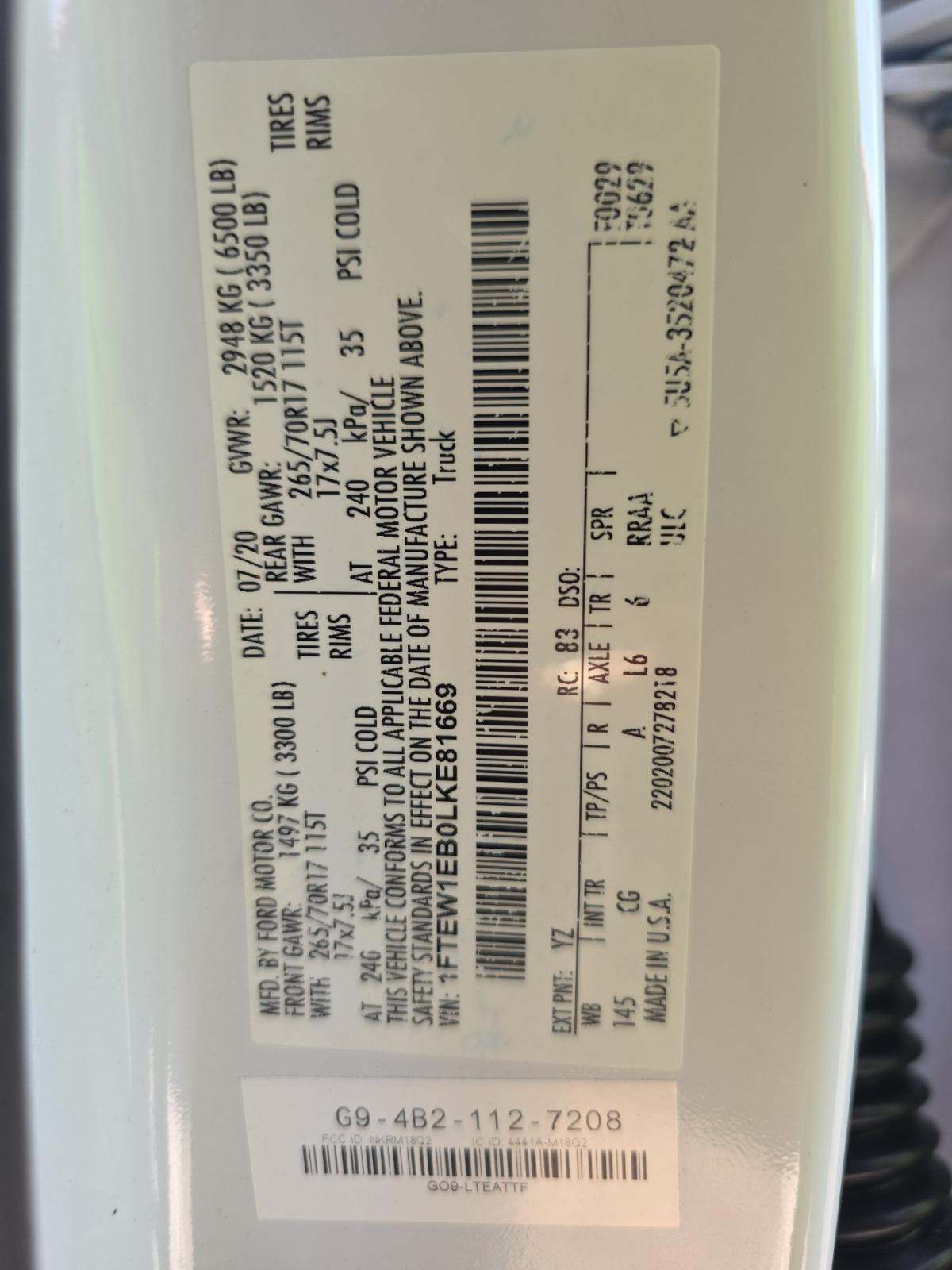 2020 Ford F-150 XL AWD