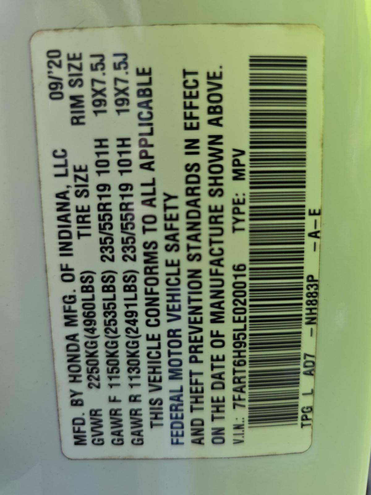 2020 Honda CR-V Hybrid Touring AWD