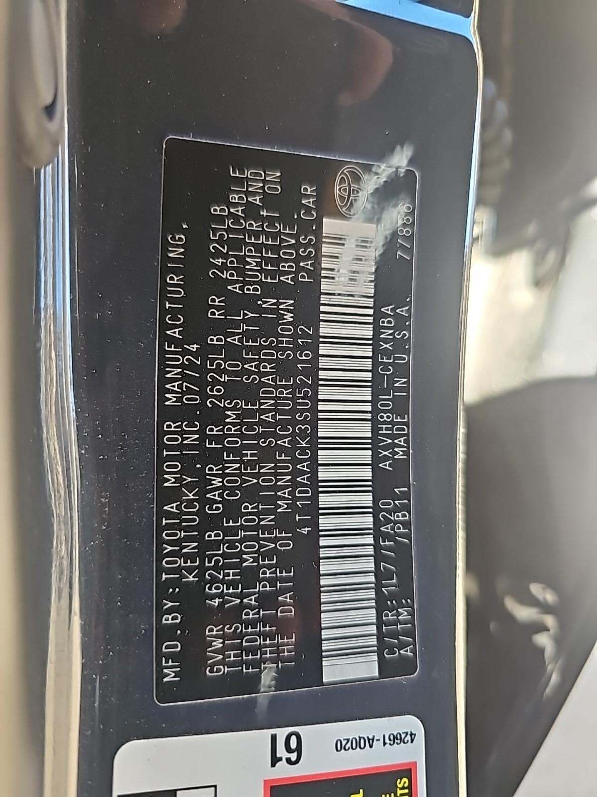 2025 Toyota Camry LE FWD