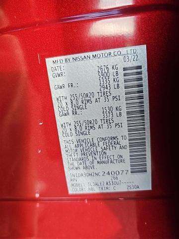 2022 Nissan Pathfinder Platinum FWD