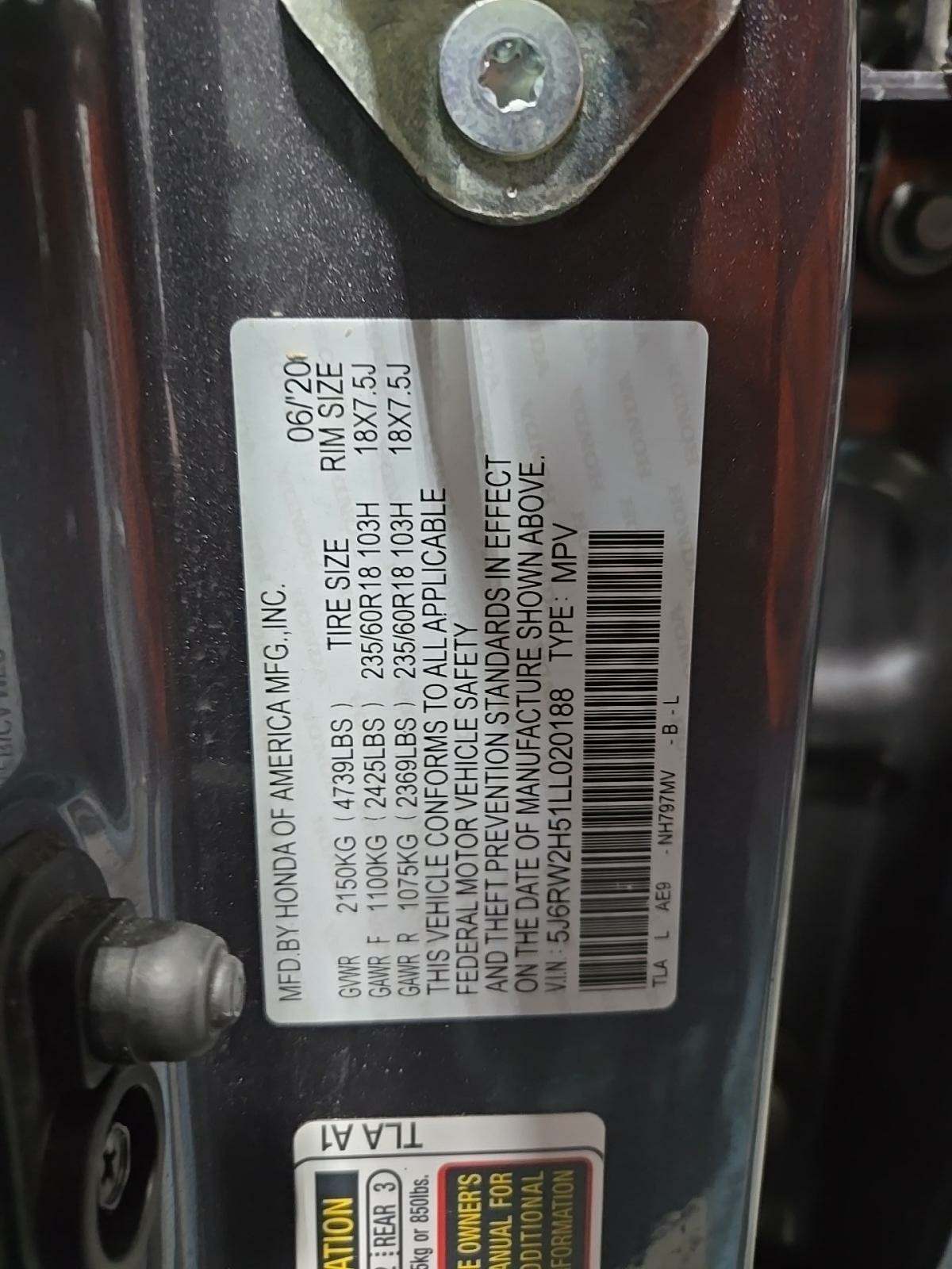 2020 Honda CR-V EX AWD