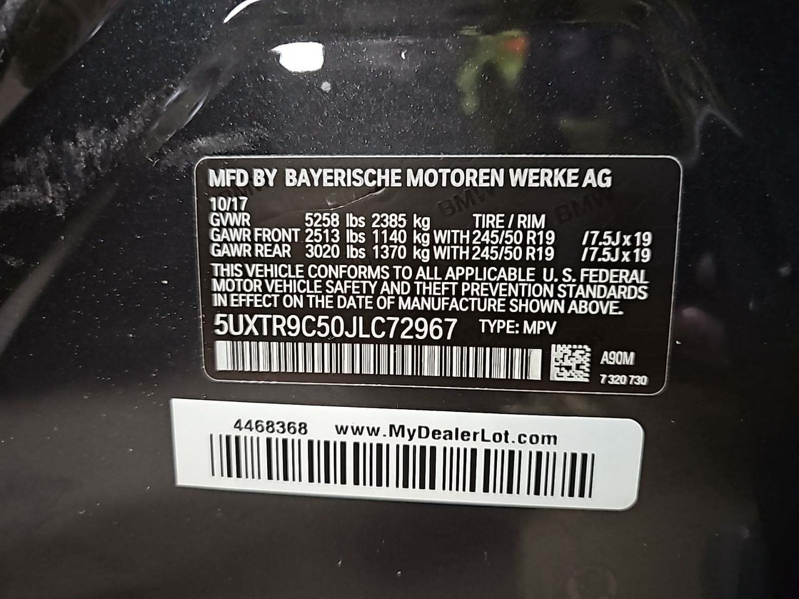 2018 BMW X3 xDrive30i AWD