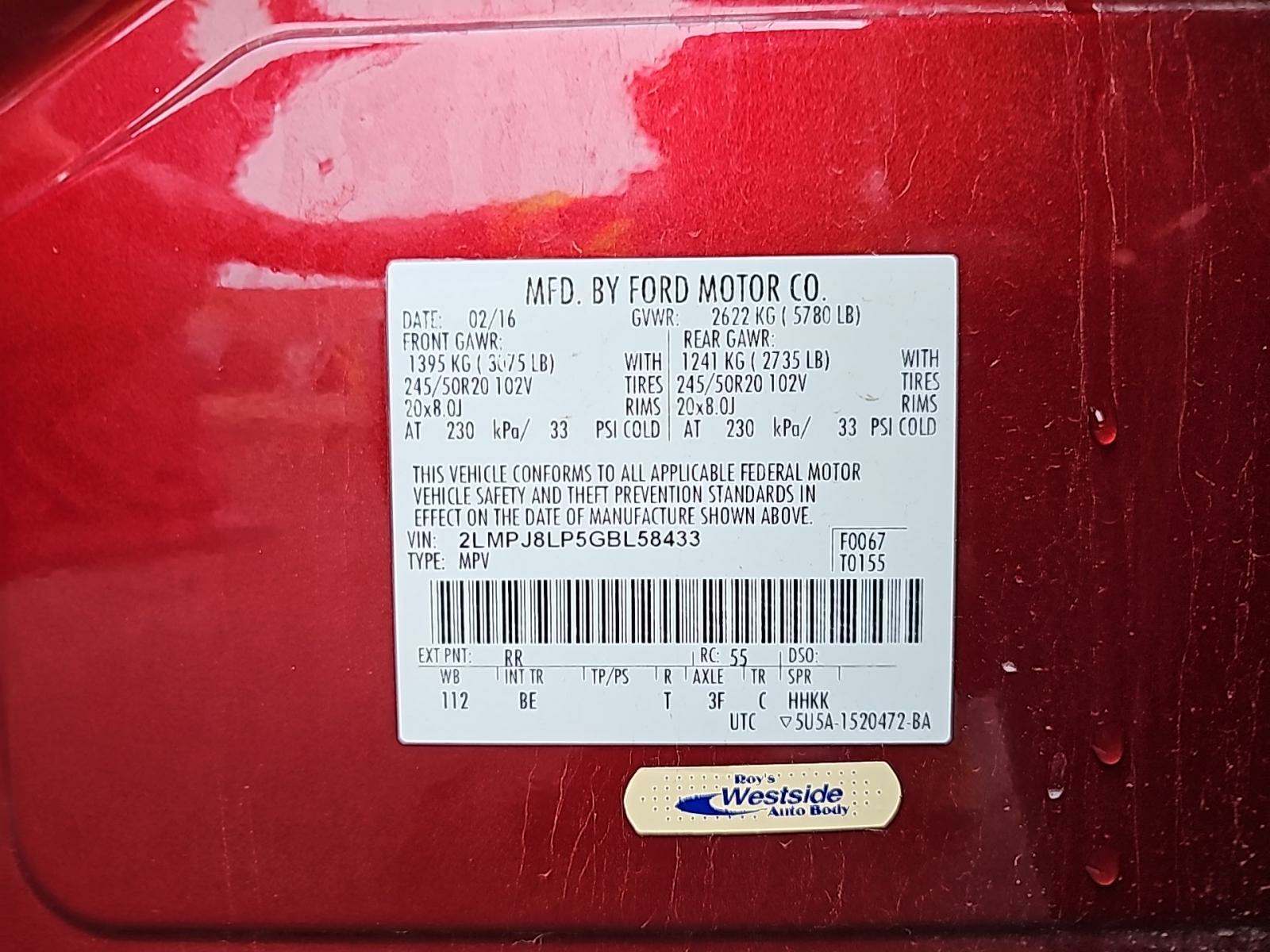 2016 Lincoln MKX Reserve AWD