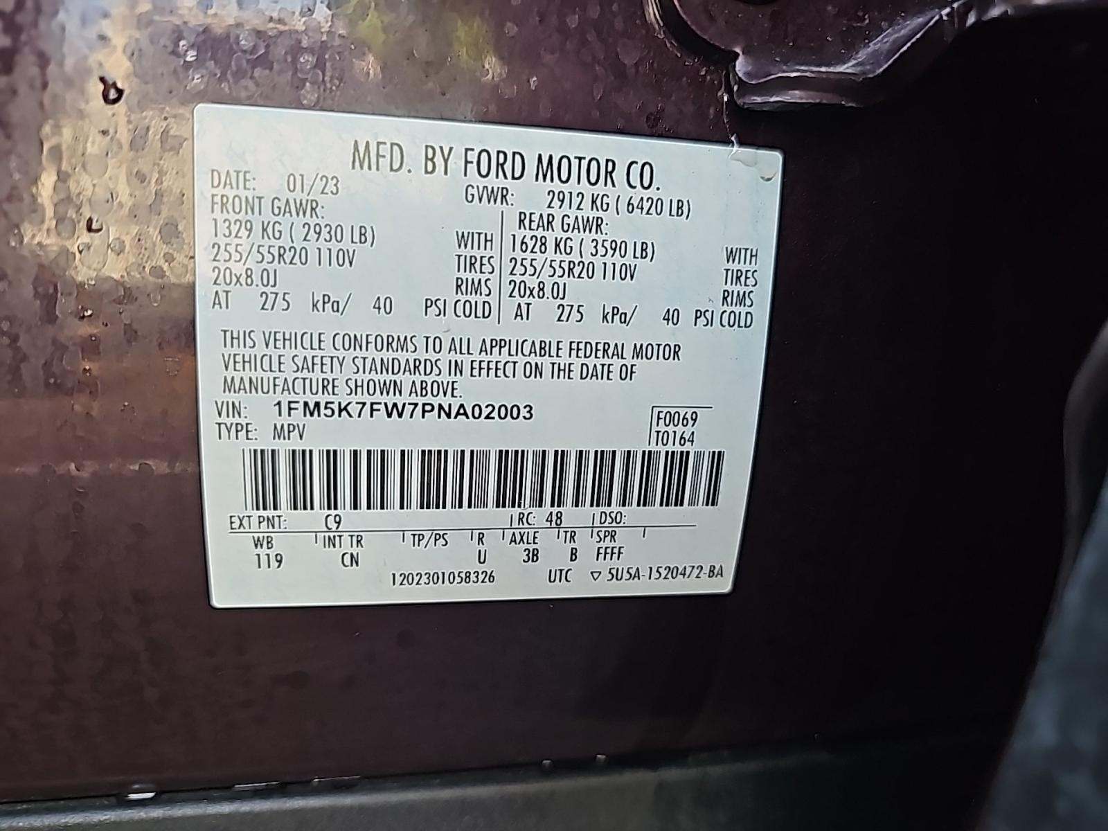 2023 Ford Explorer Hybrid Limited RWD