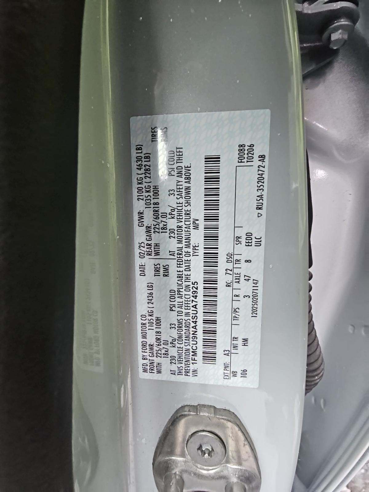 2025 Ford Escape ST-Line Select AWD