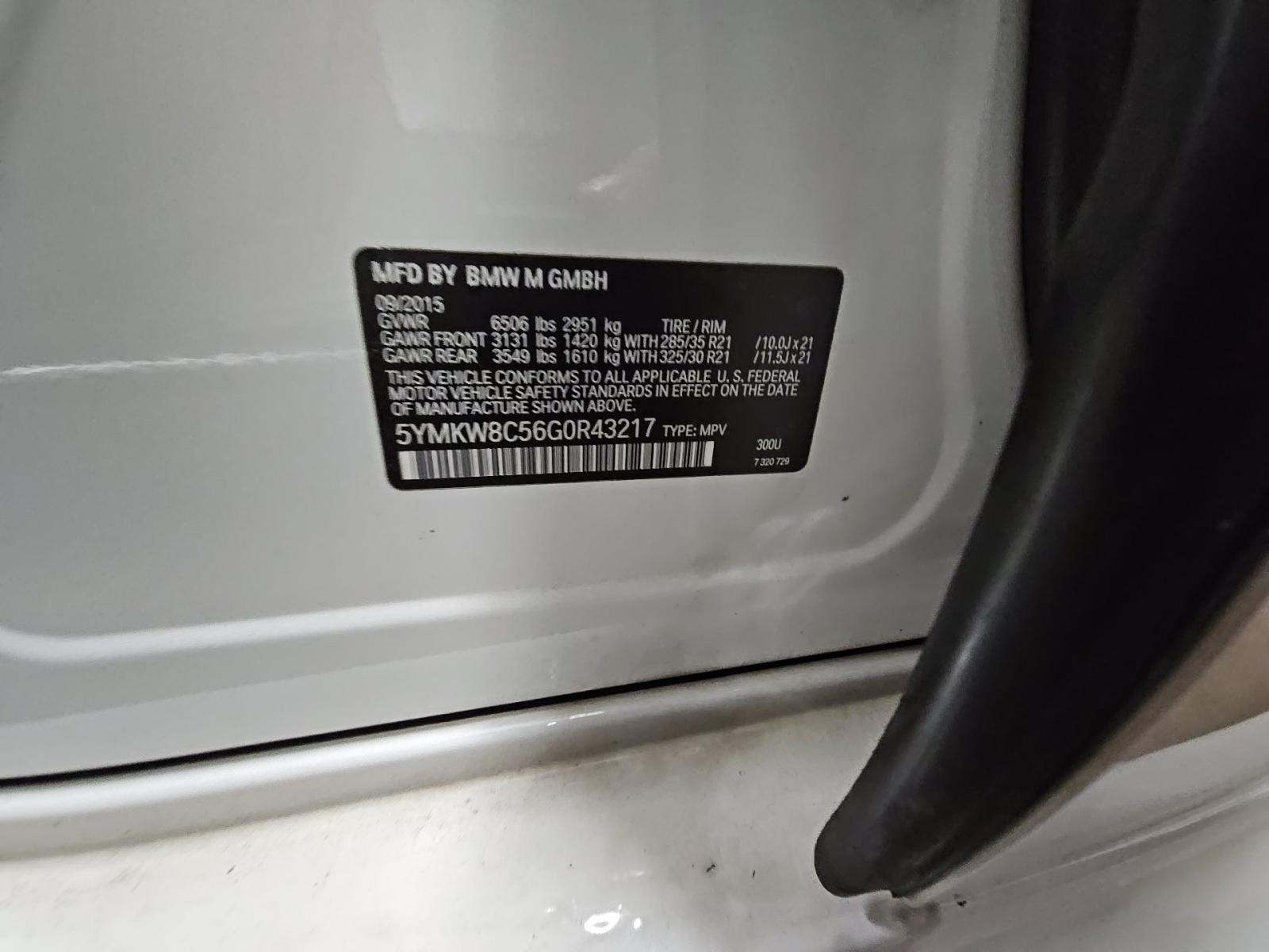 2016 BMW X6 M Base AWD