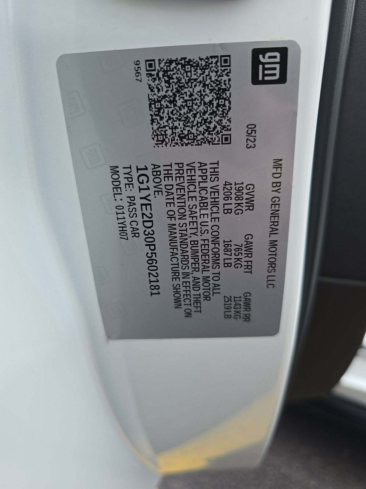 2023 Chevrolet Corvette Z06 RWD