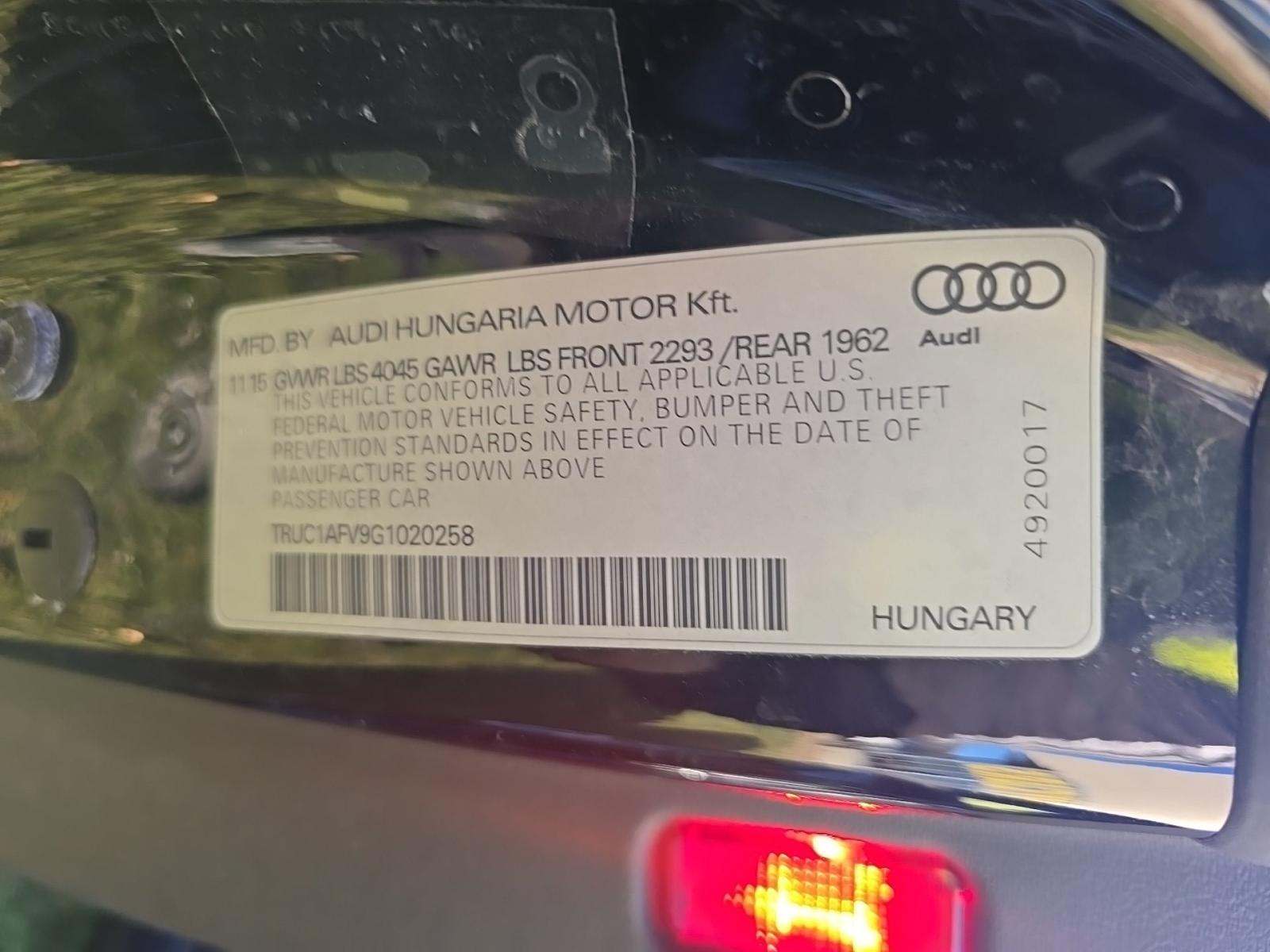 2016 Audi TTS Base AWD