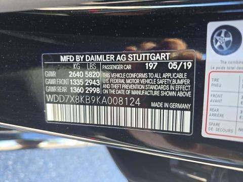 2019 Mercedes-Benz Mercedes-AMG GT AMG GT 63 S AWD