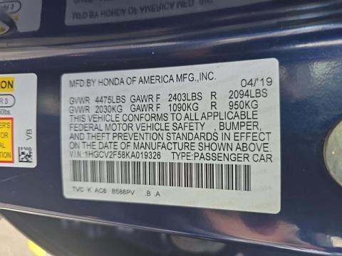 2019 Honda Accord EX-L FWD