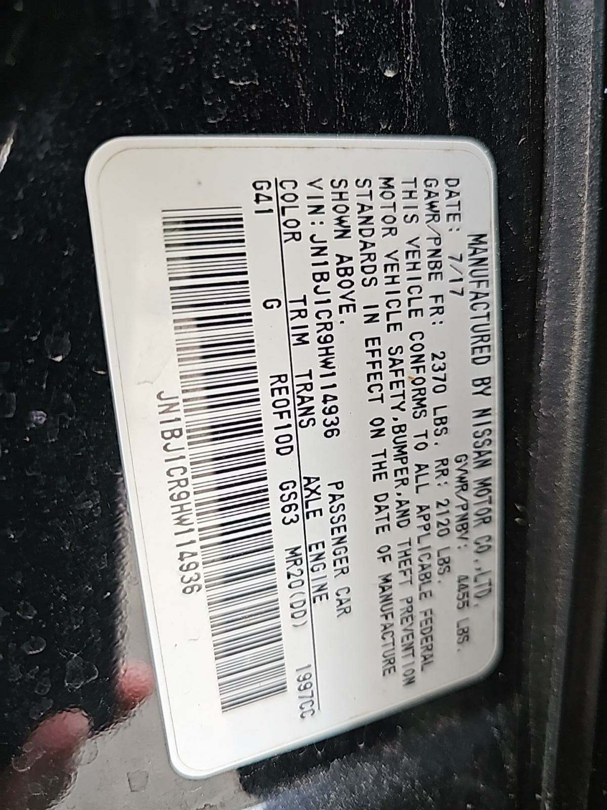 2017 Nissan Rogue Sport S AWD