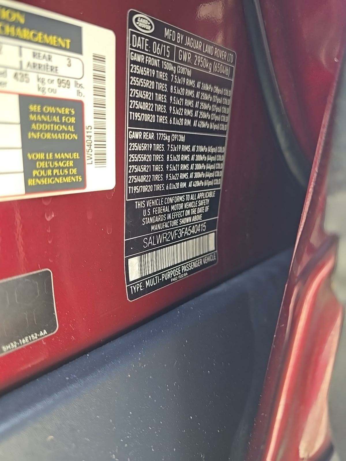 2015 Land Rover Range Rover Sport HSE AWD