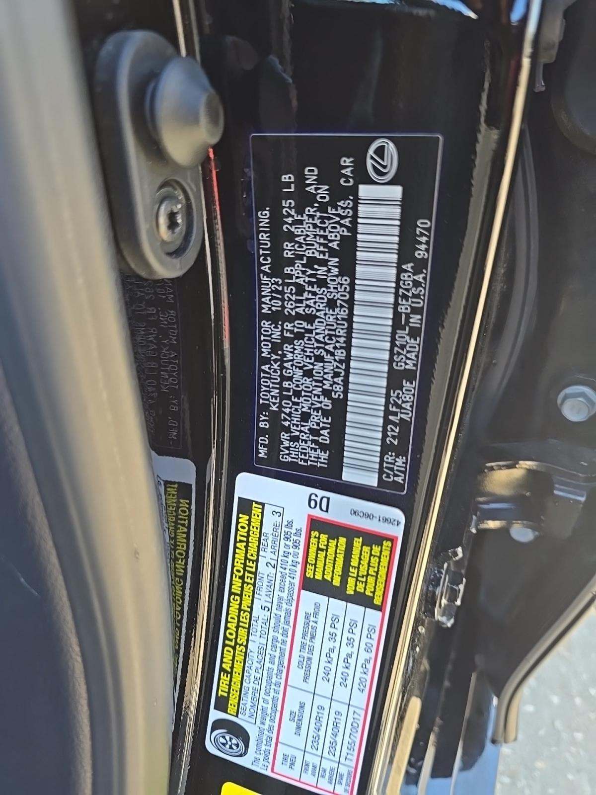 2024 Lexus ES ES 350 F SPORT Handling FWD