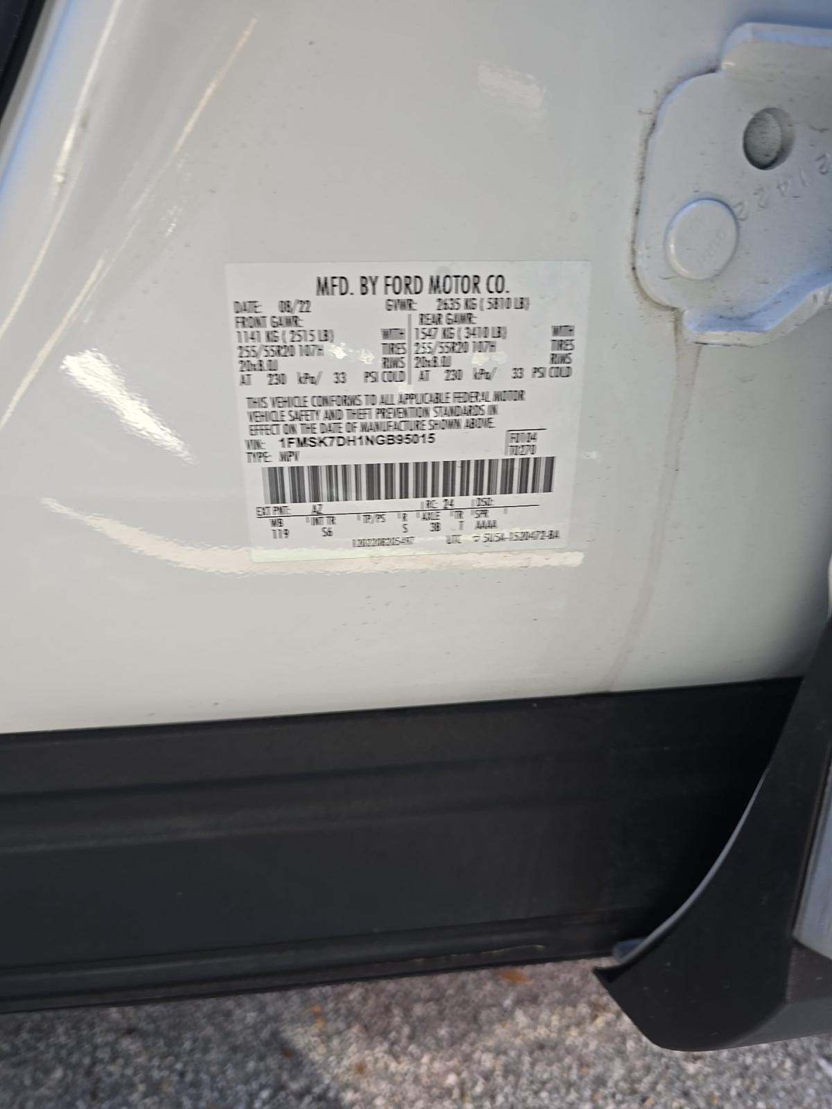 2022 Ford Explorer XLT RWD