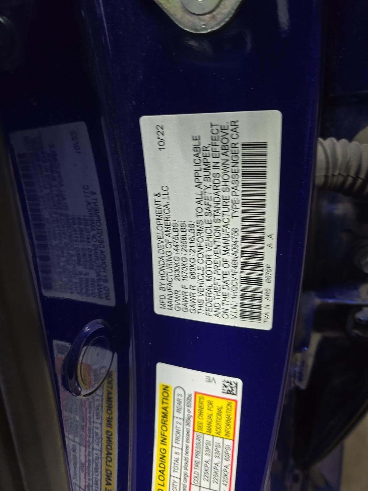 2022 Honda Accord Sport SE FWD