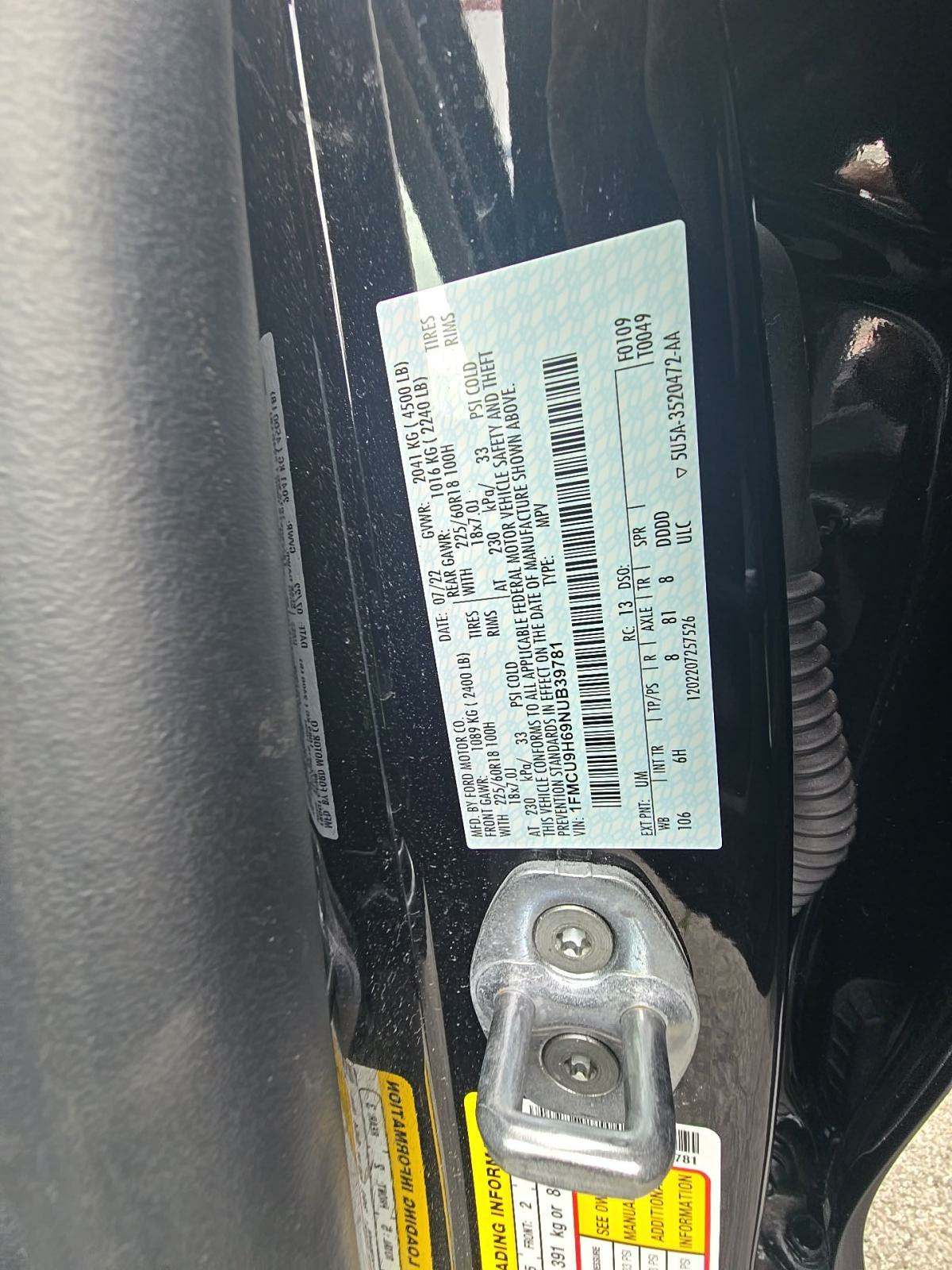 2022 Ford Escape SEL AWD