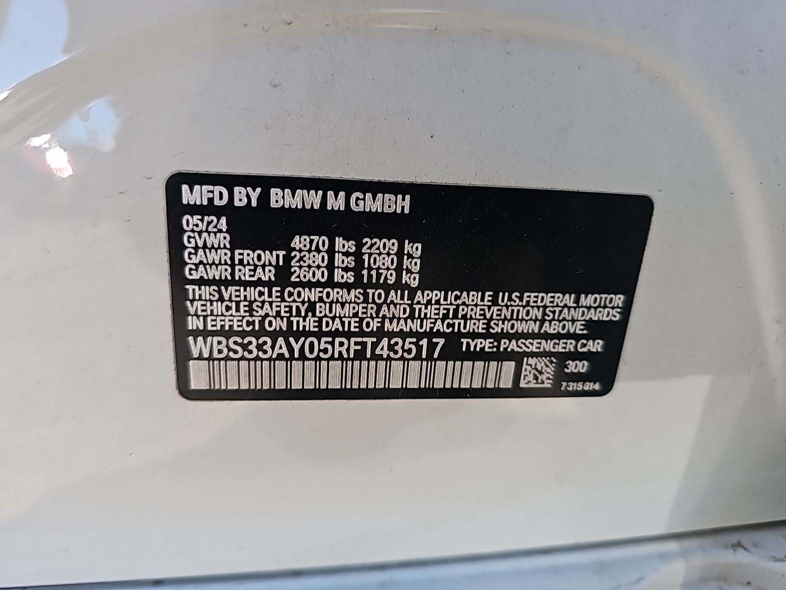 2024 BMW M3 Competition RWD